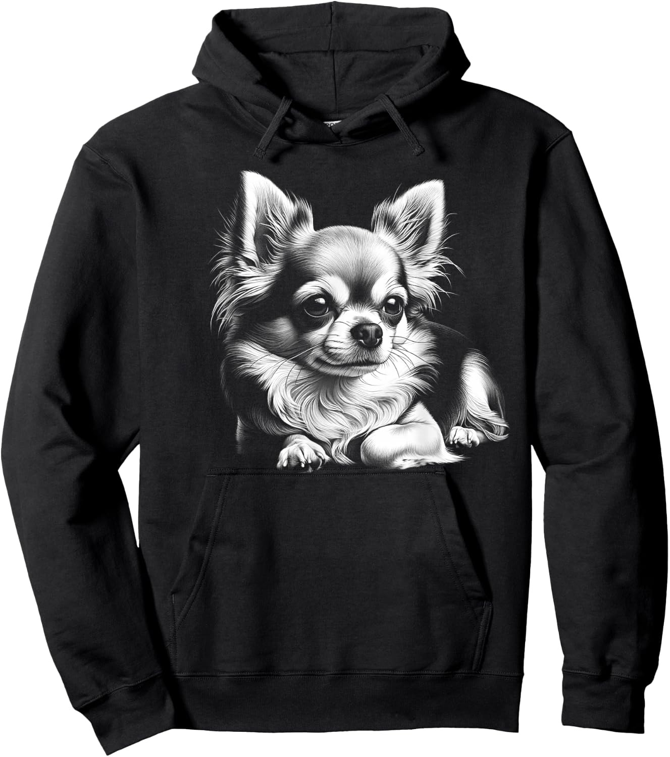 Chihuahua Portrait in Lying Poser Hoodie - Hoodie | Black