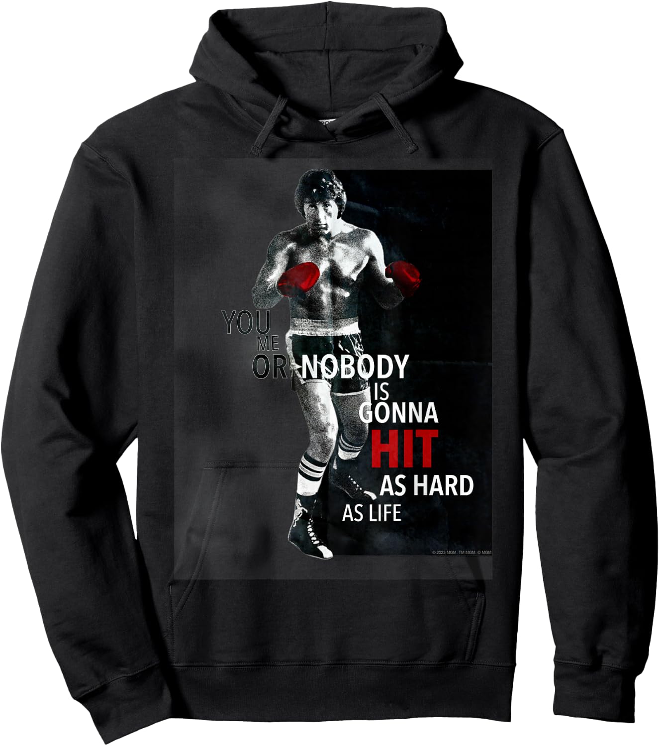 Rocky Nobody is Gonna Hit As Hard Hoodie - Hoodie | Black