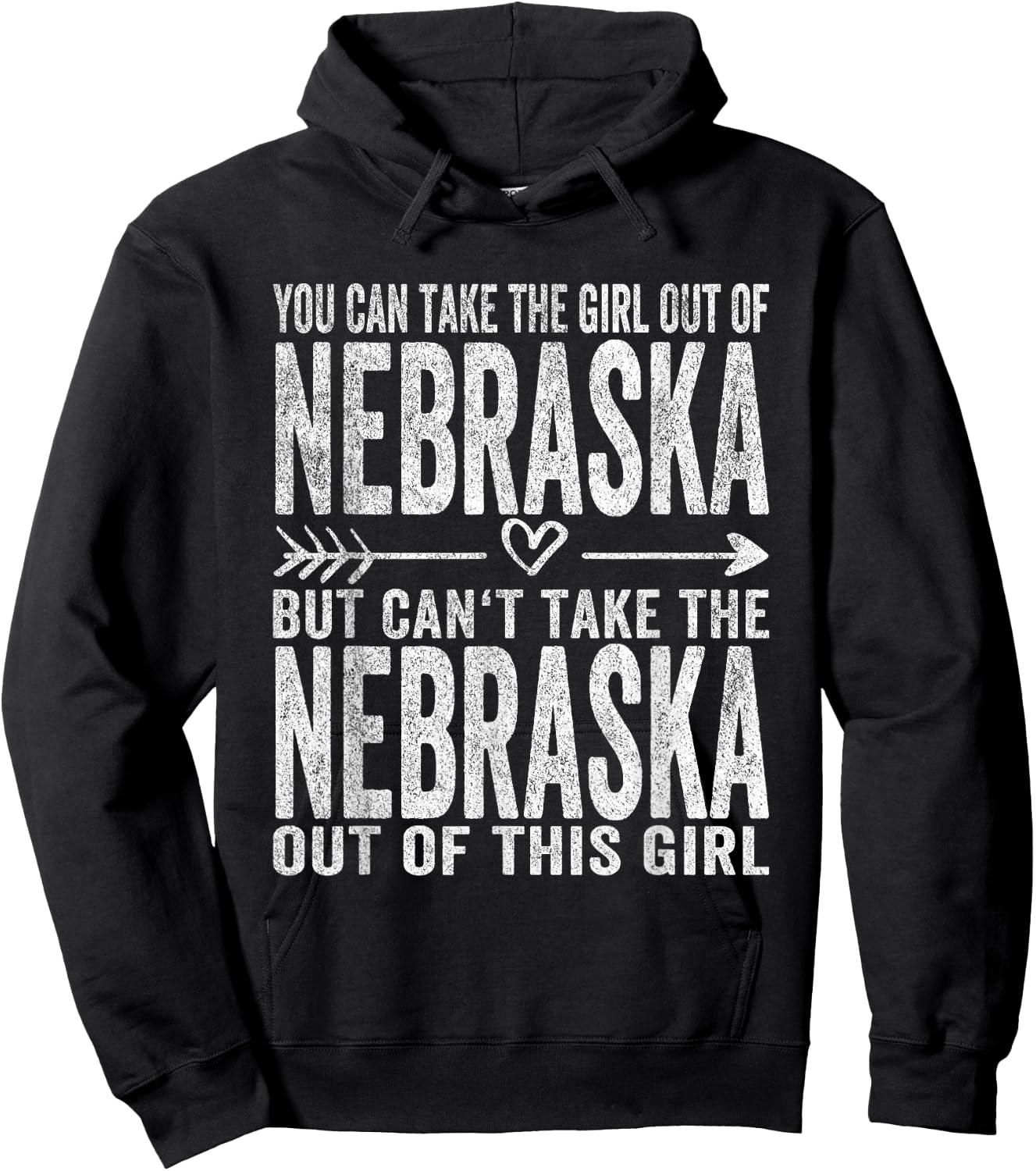 Girl Out Of Nebraska Hometown Home Nebraska Hoodie - Hoodie | Black