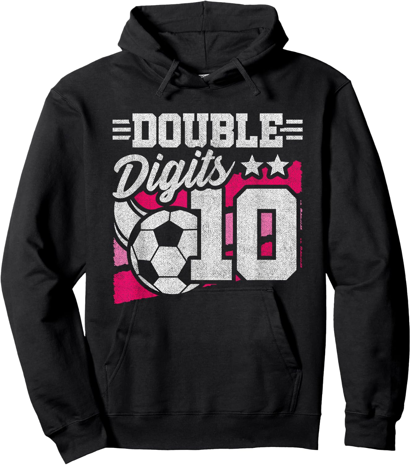 Soccer Girl Birthday 10 Year Old Double Digits 10th Birthday Hoodie - Hoodie | Black
