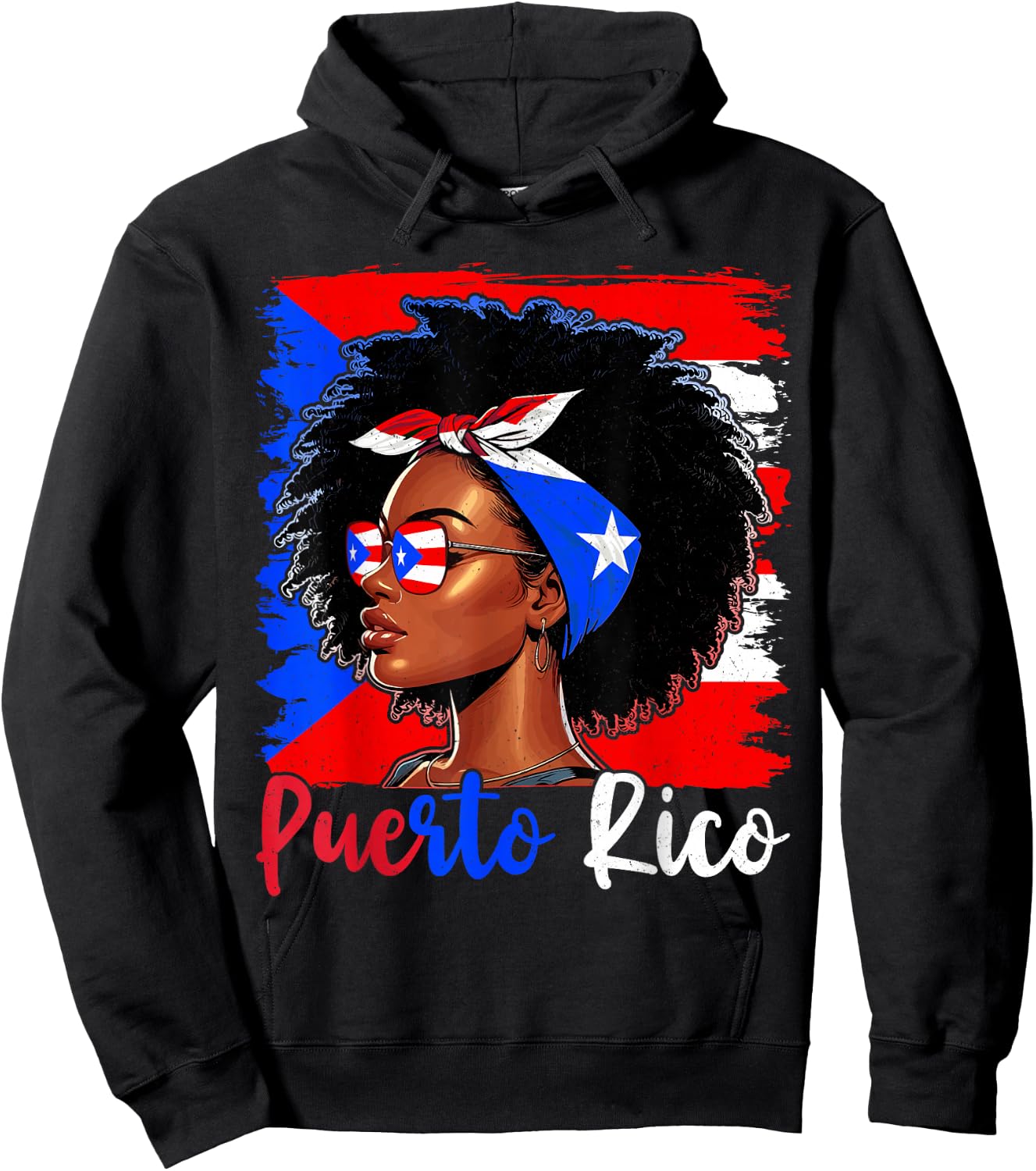 Puerto Rican Girl Puerto Rico Flag Proud Boricua Women Hoodie - Hoodie | Black