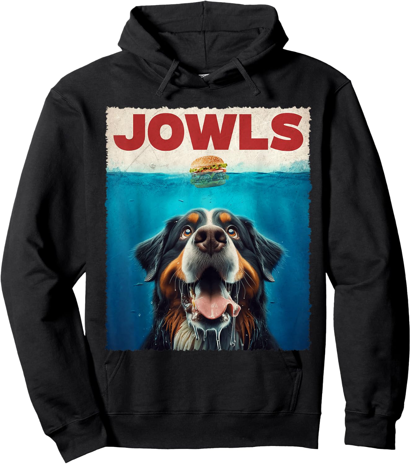 Bernese Mountain Dog Jowls Classic Adorable Animal Outfits Women Girls Kids Hoodie - Hoodie | Black