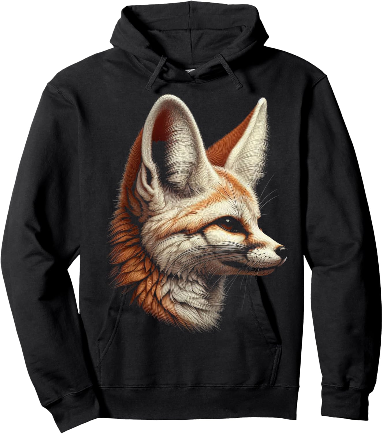 Fennec Fox Face Fenec Fox Cute Animal Fox Lover Wild Animals Hoodie - Hoodie | Black