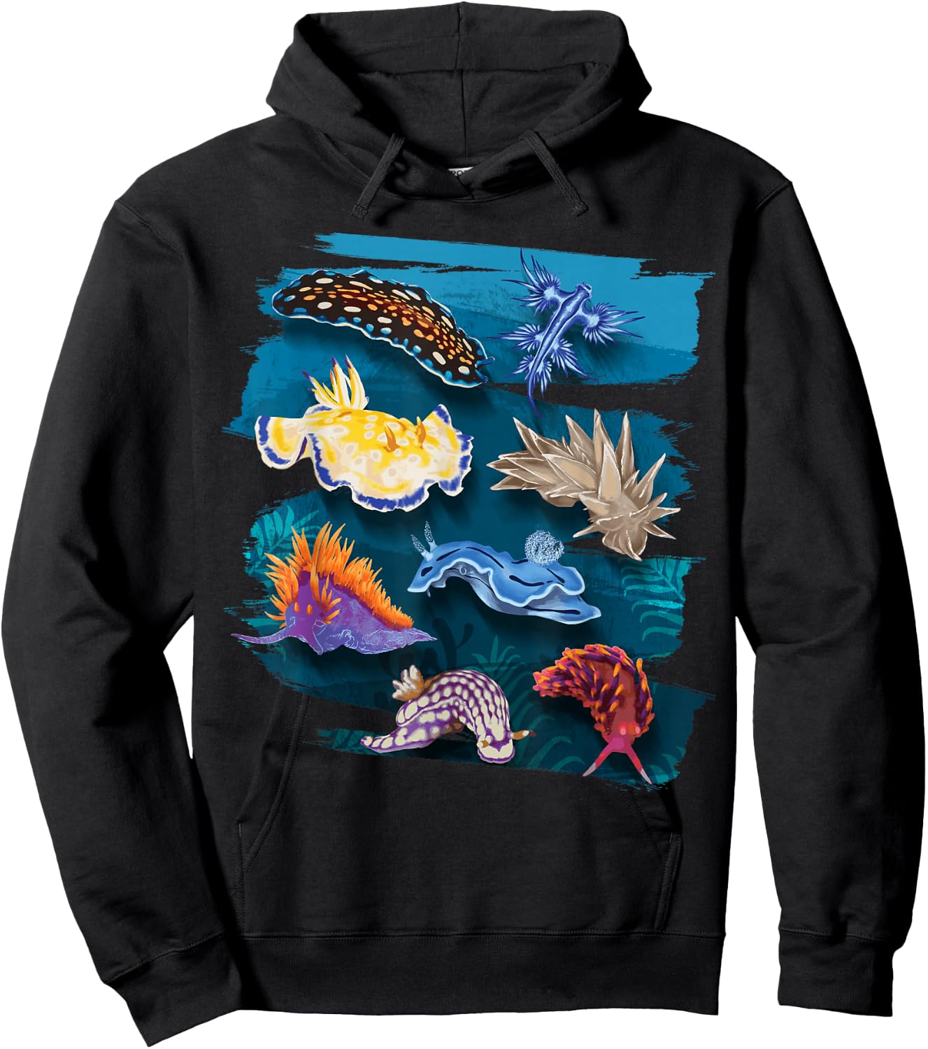 Nudibranch Oceanography Sea Slug Biologist Aquarists Hoodie - Hoodie | Black