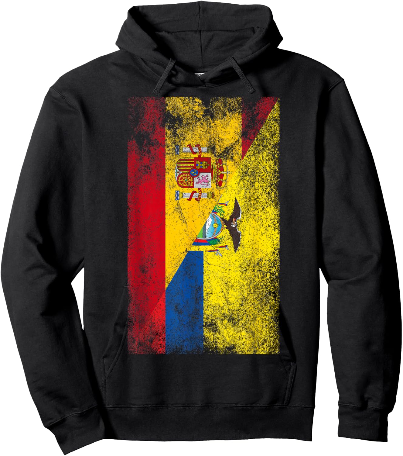 Spain & Ecuador Flags - Spanish Ecuadorian Hoodie - Hoodie | Black
