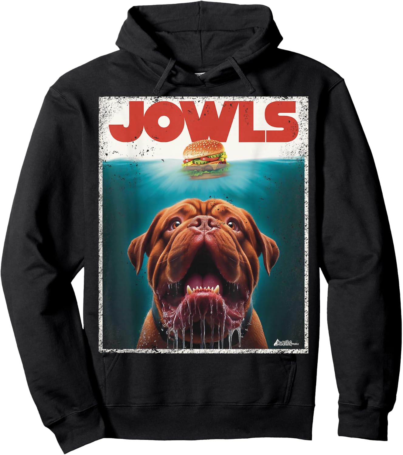 Funny Dogue De Bordeaux Jowls Top, Dogge Mom, Dog Dad Hoodie - Hoodie | Black
