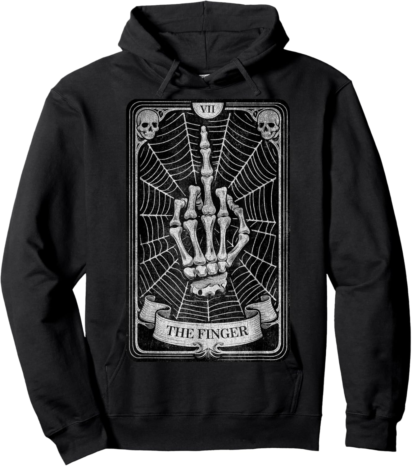 Spiritual Mystical Goth Esoteric Y2K Streetwear Tarot Card Hoodie - Hoodie | Black