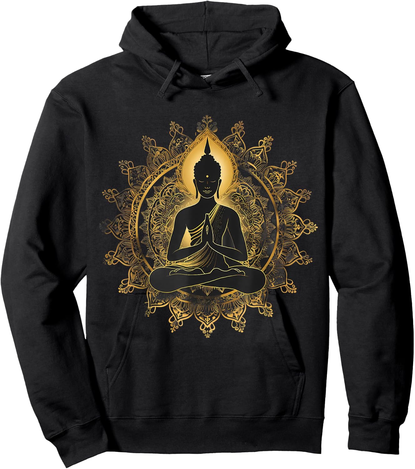 Meditation Zen Buddha Mandala Spiritual Buddhist Hindu Hoodie - Hoodie | Black