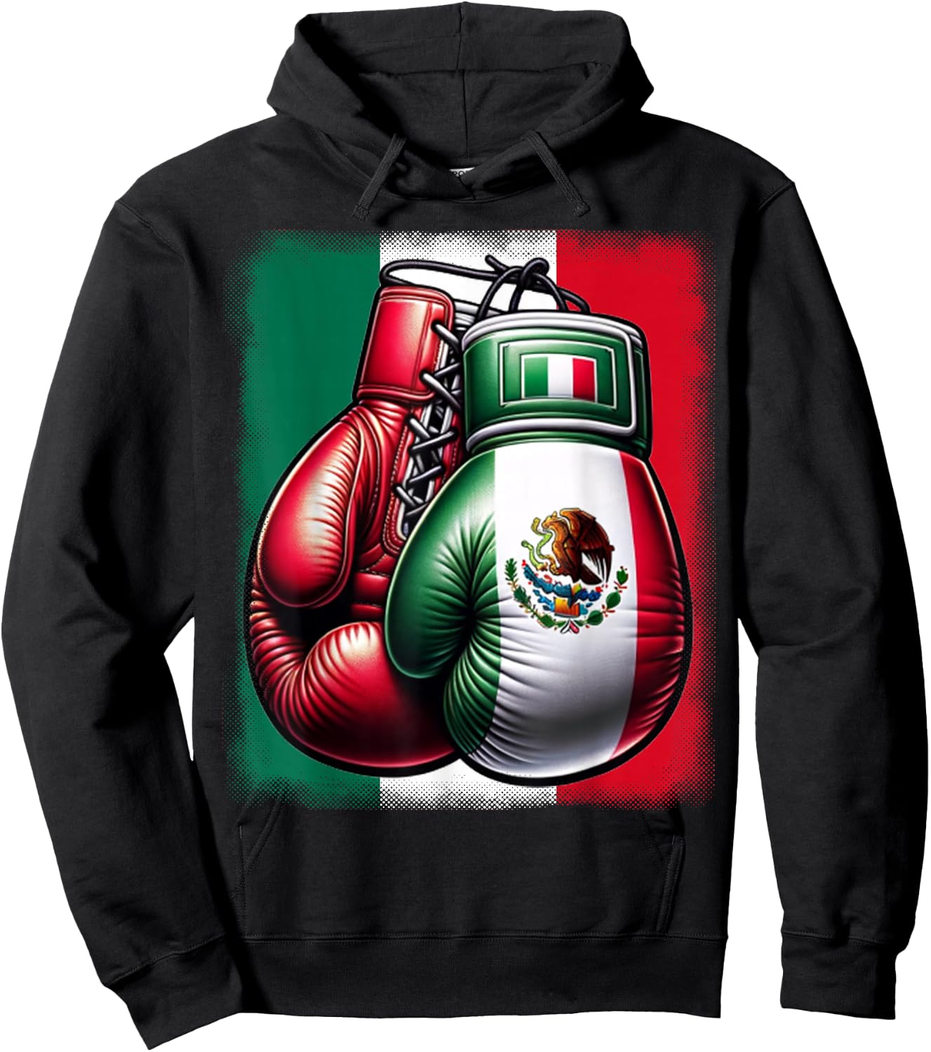 Boxing Mexico Funny Mexican Vintage Style Boxing Mexico Hoodie - Hoodie | Black