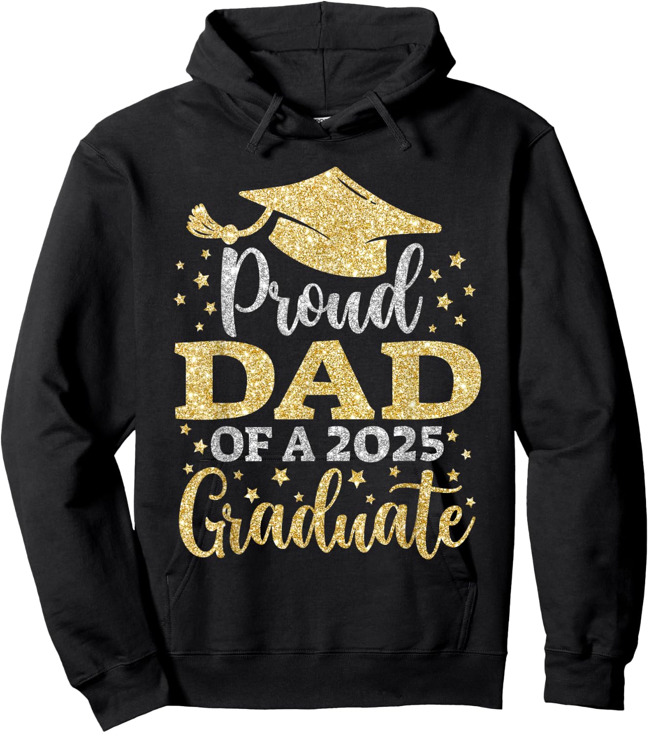 Dad Senior 2025 Proud Dad of A Class of 2025 Graduate Hoodie - Hoodie | Black