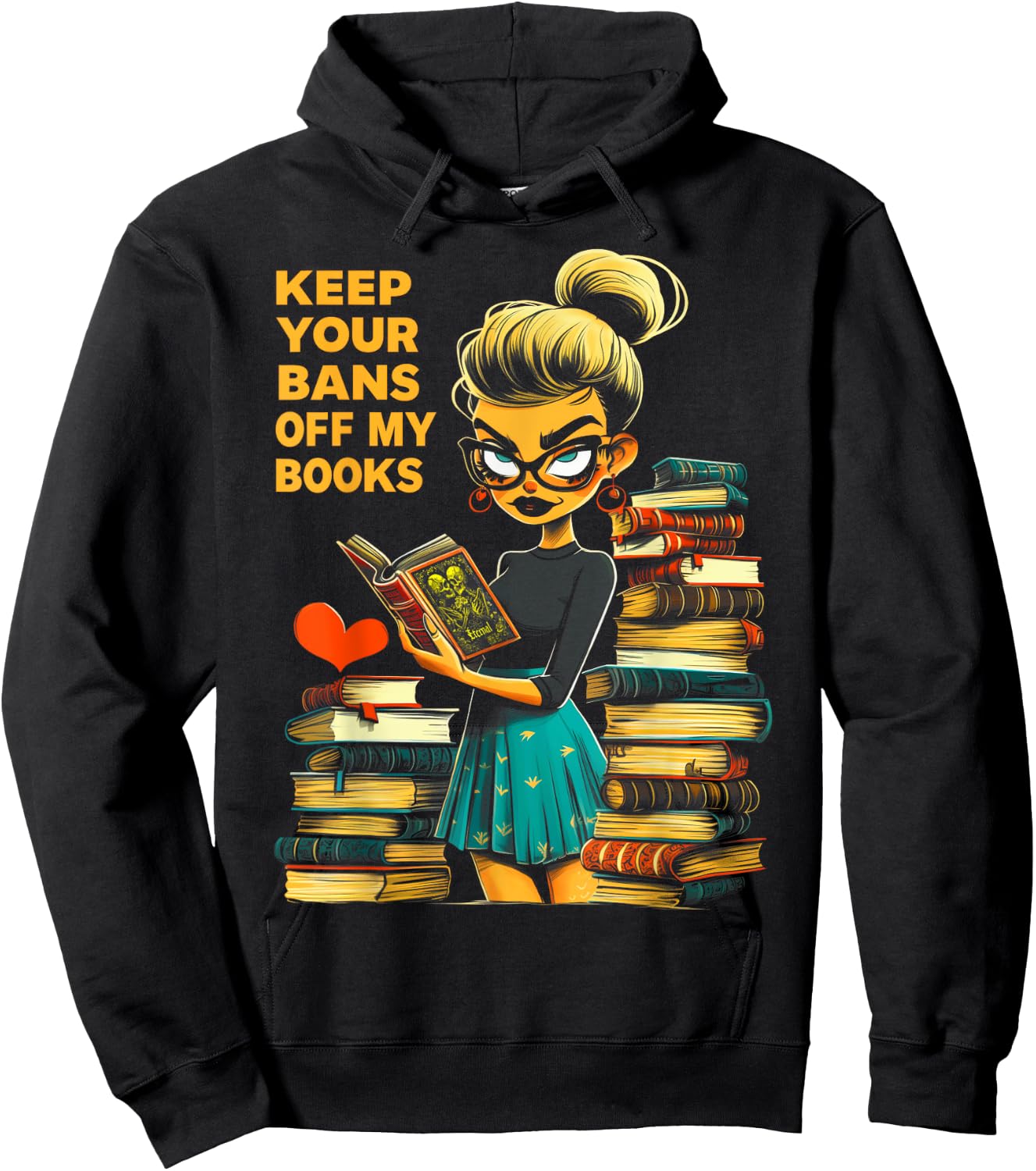 Keep Your Bans Off My Books Dark Romance Smut Bookish Girl Hoodie - Hoodie | Black