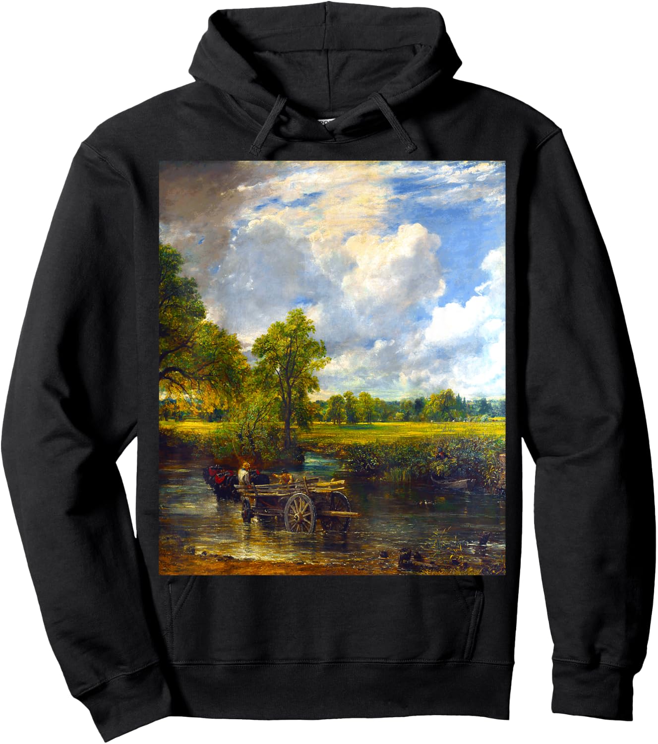 The Hay Wain John Constable Romanticism Landscape Art Hoodie - Hoodie | Black