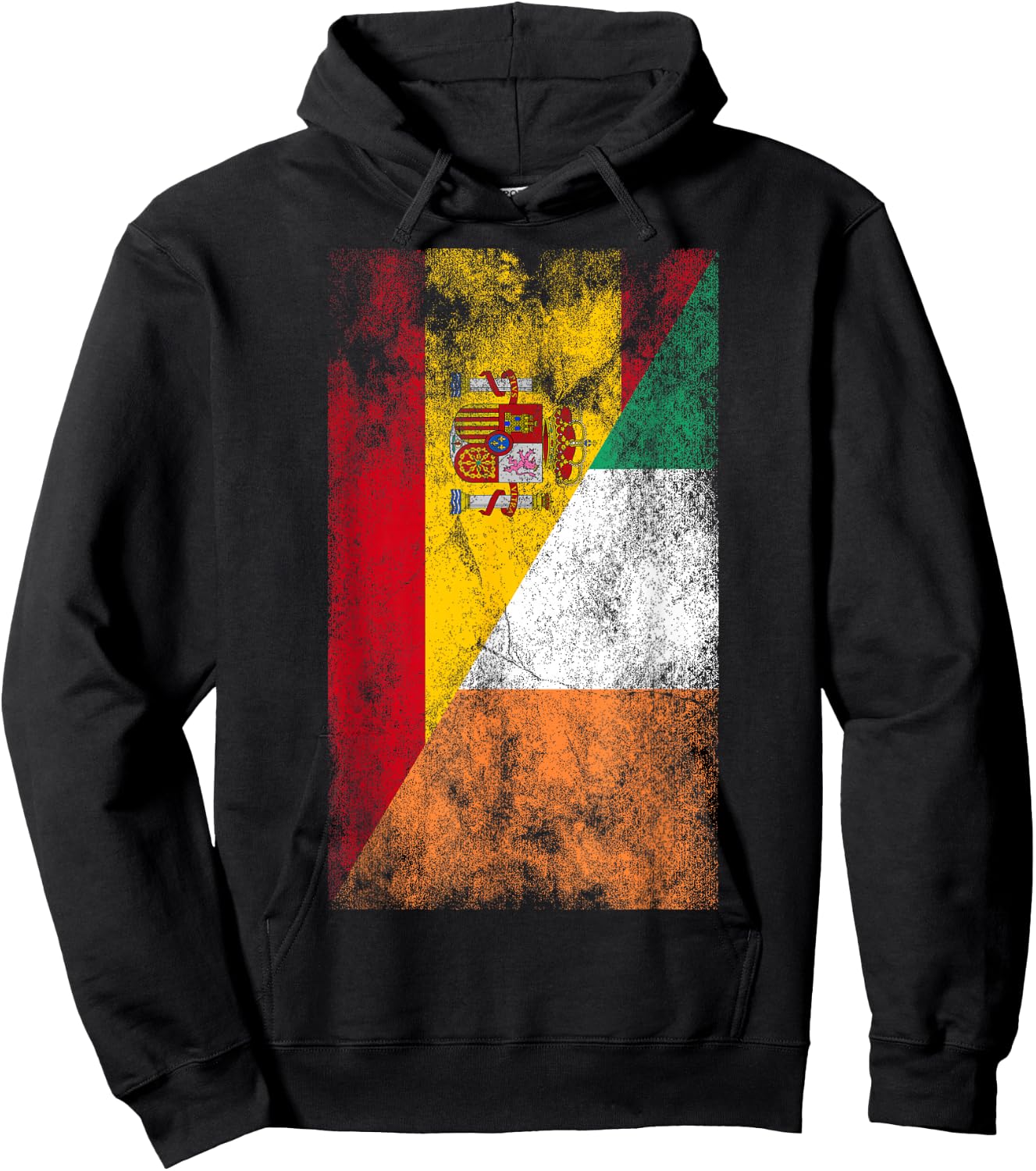 Spain & Ireland Flags - Spanish Irish Hoodie - Hoodie | Black