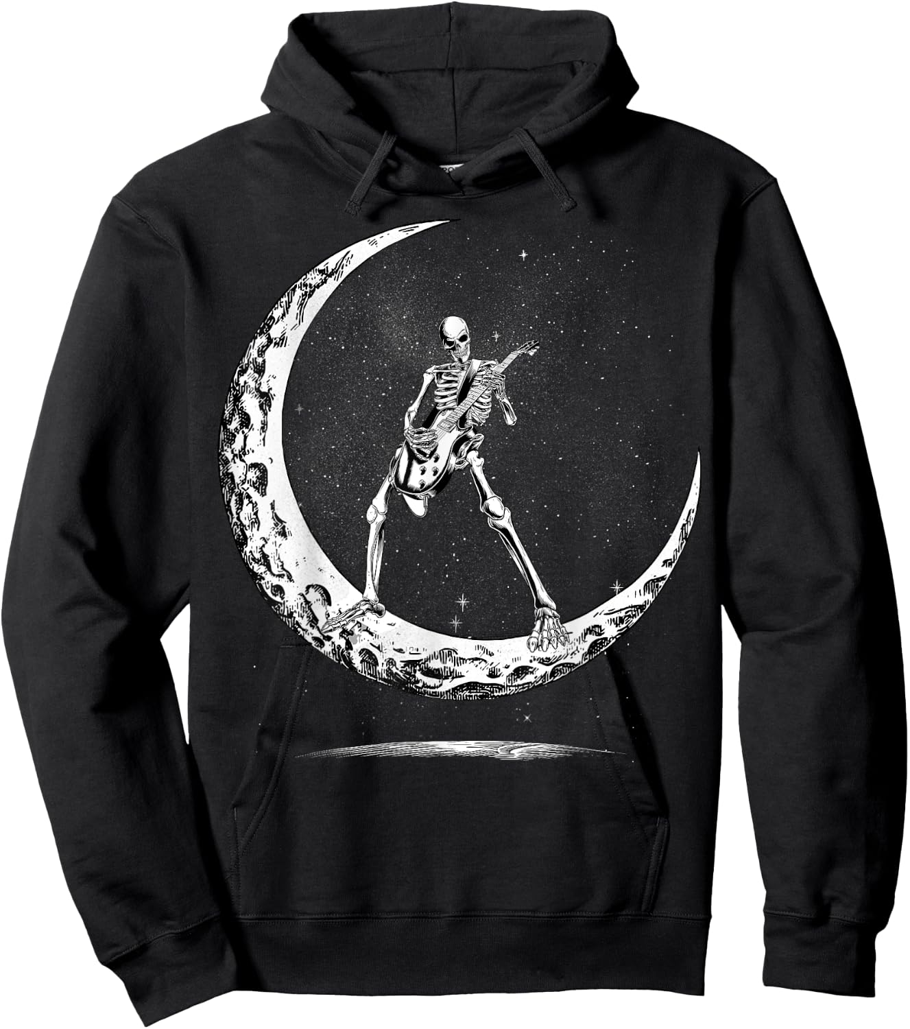 Skeleton Playing Guitar Rock And Roll Band Kids Hoodie - Hoodie | Black