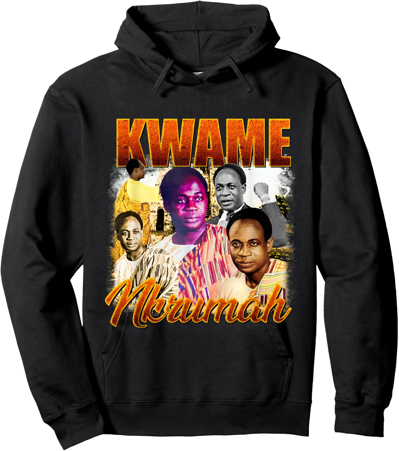 Kwame Nkrumah For Ghana 90's Vintage Bootleg Hoodie - Hoodie | Black