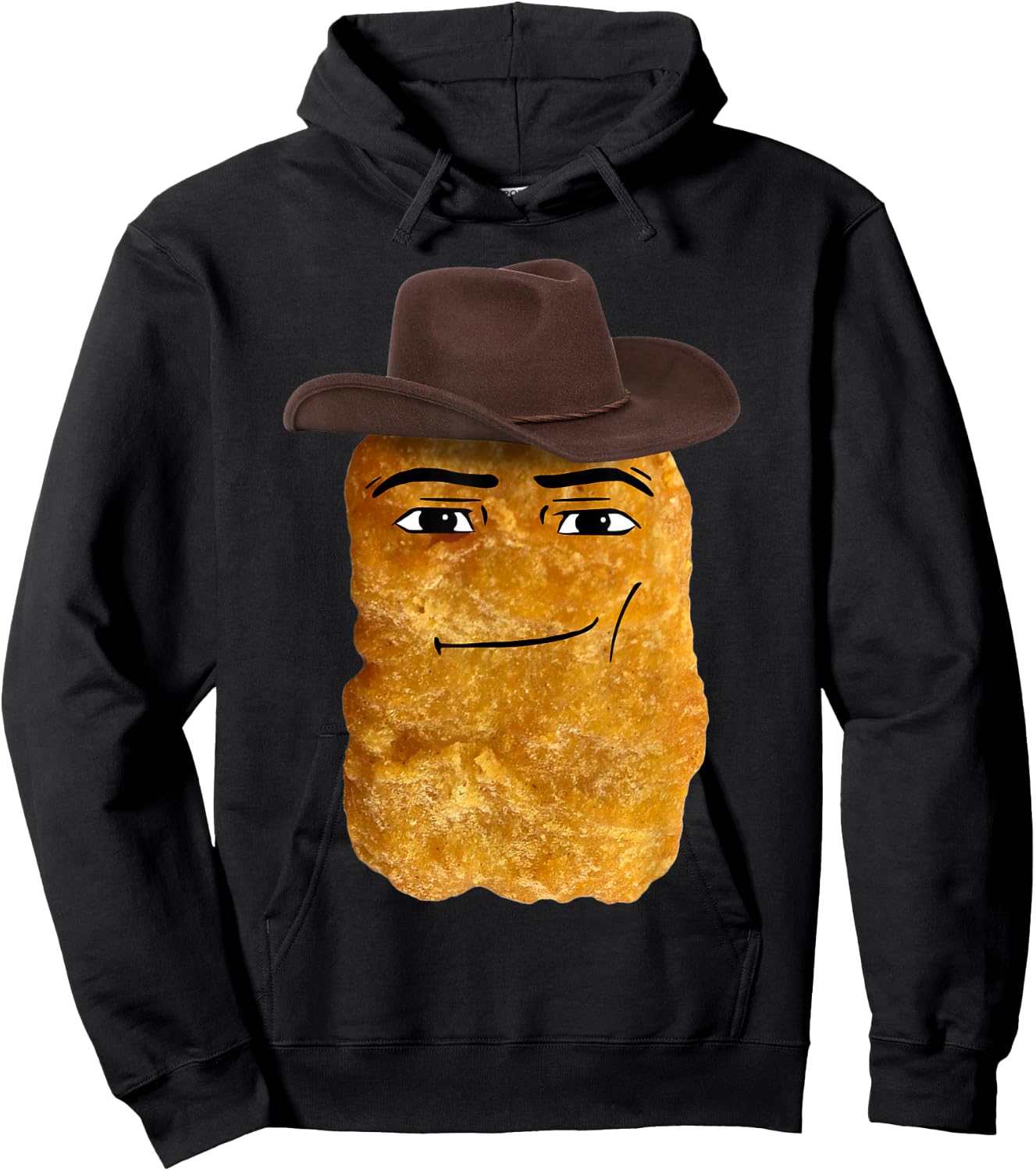 Cowboy Chicken Nugget Meme Hoodie - Hoodie | Black