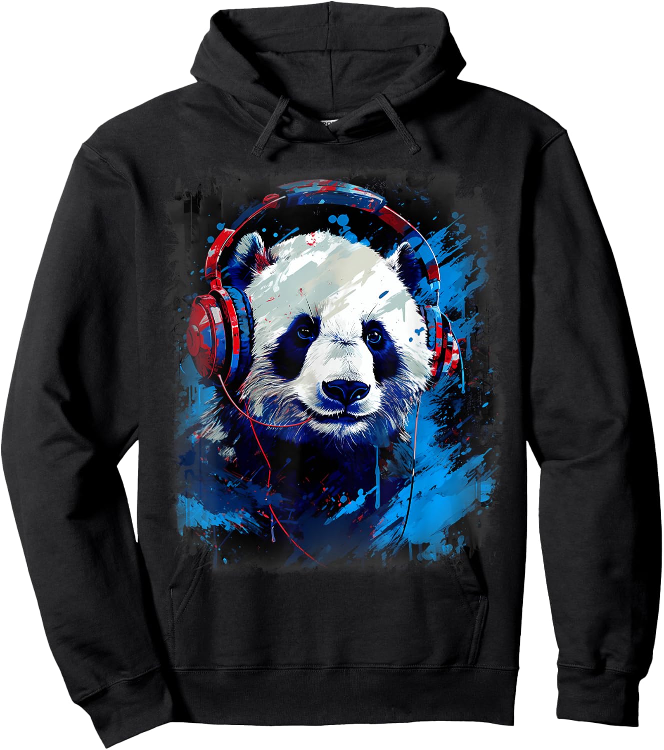 Rave EDM Panda Headphone Hoodie - Hoodie | Black