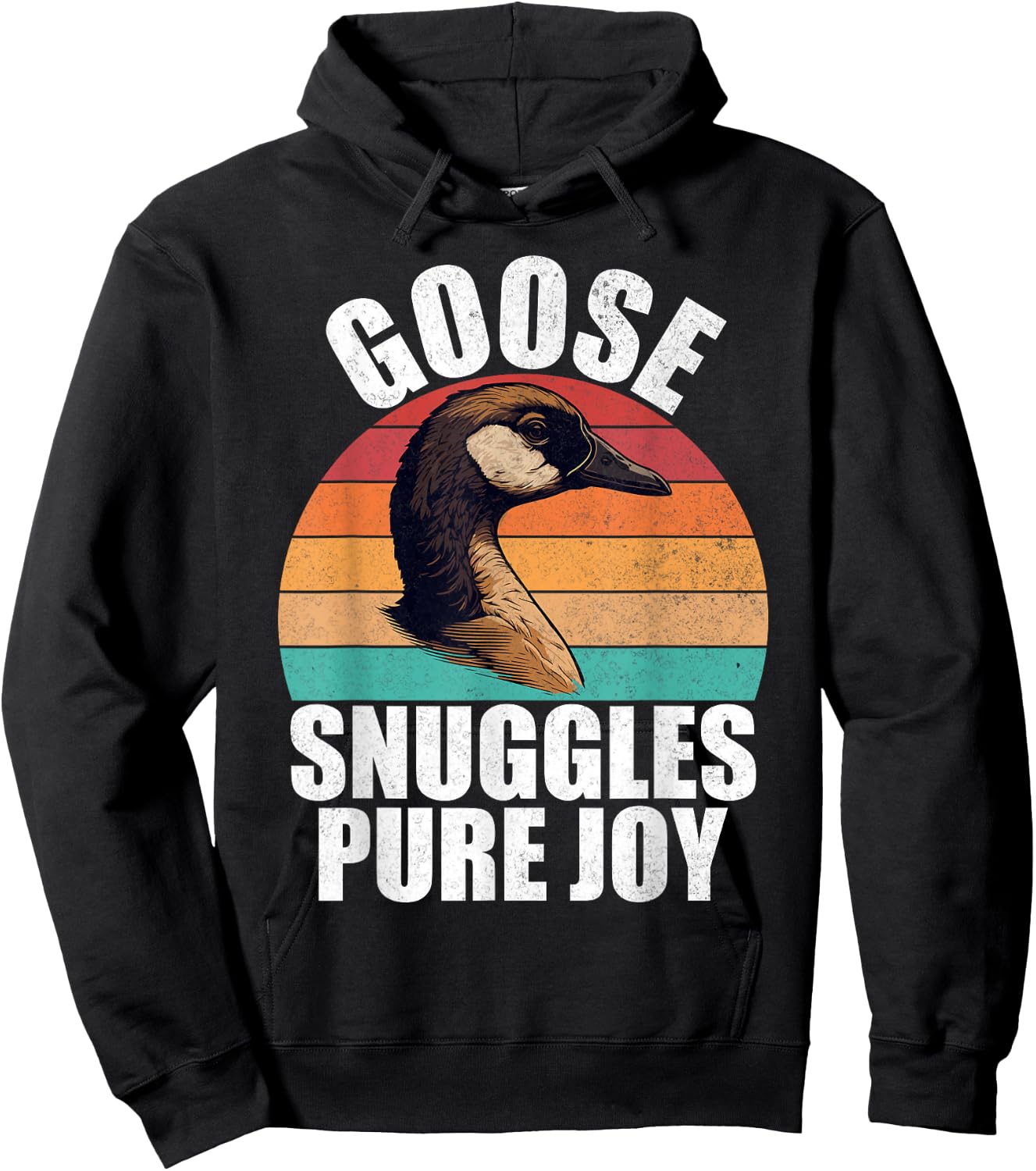 Goose Snuggles pure Joy Goose Hoodie - Hoodie | Black
