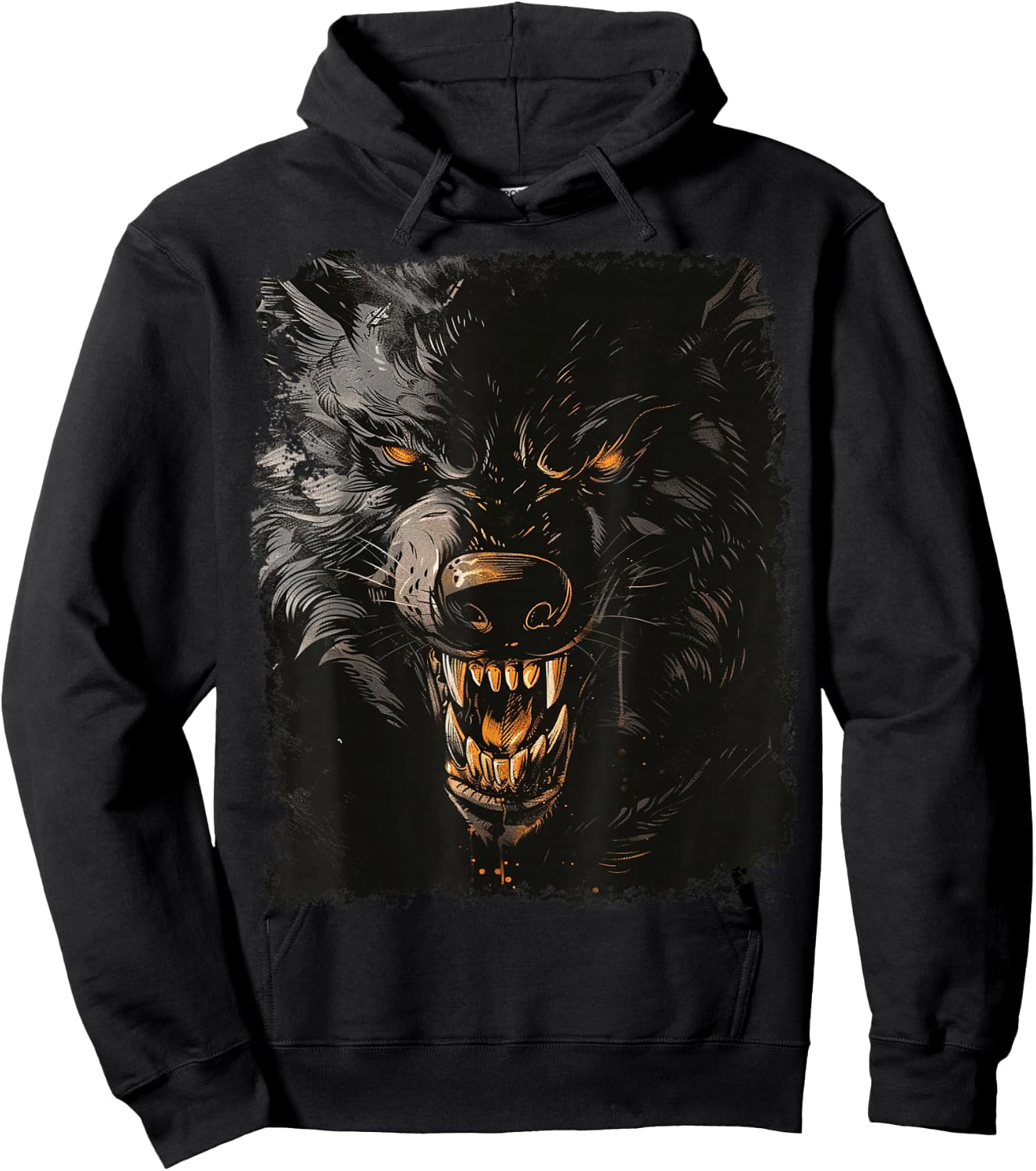 Halloween Design Black Werewolf Hoodie - Hoodie | Black