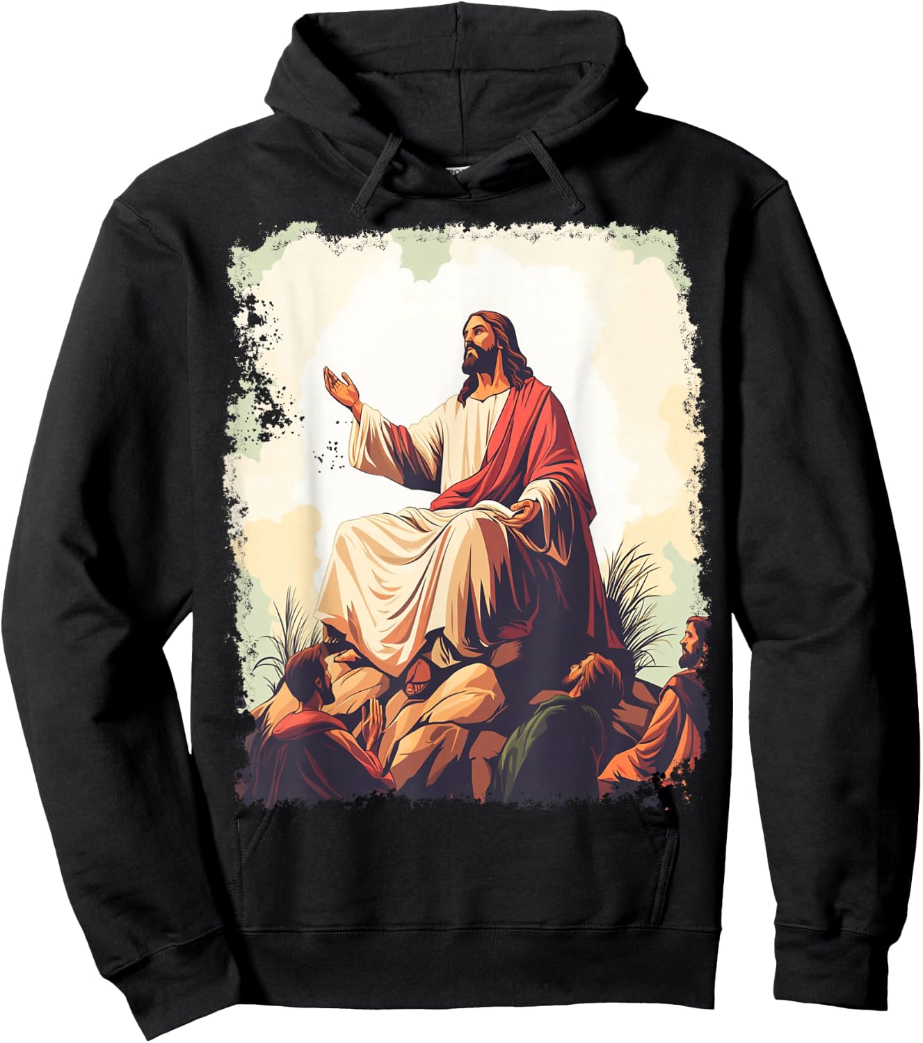 Sermon on the Mount Jesus Christian Hoodie - Hoodie | Black