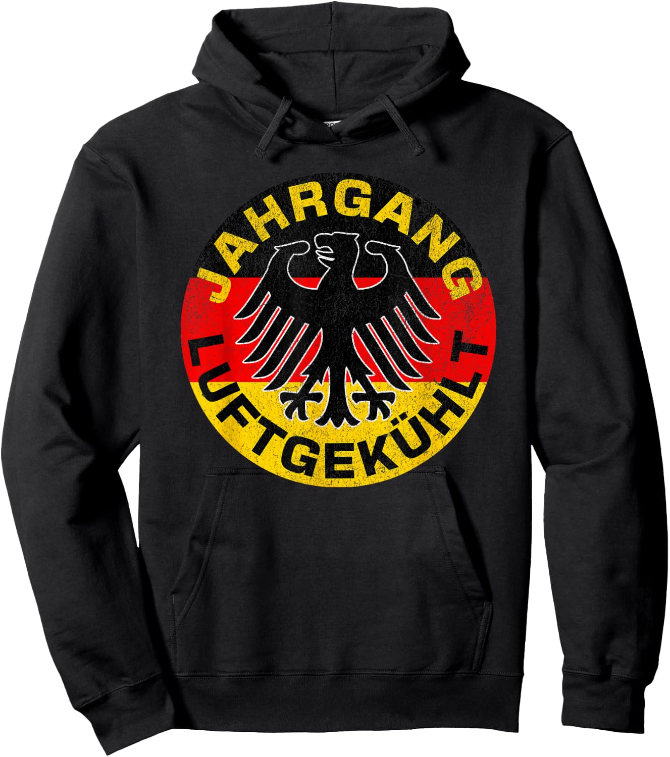 Classic Car Race Vintage Air-Cooled German Flag Luftgekuhlt Hoodie - Hoodie | Black