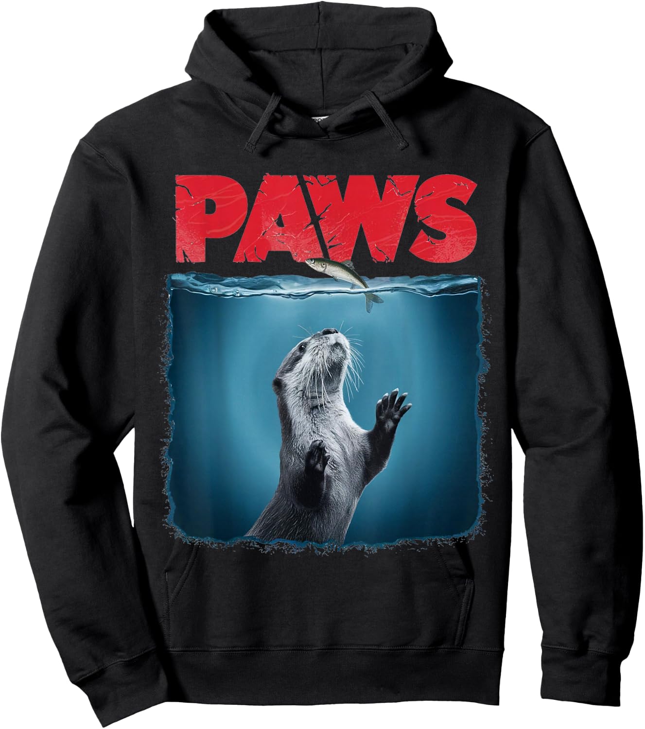 Cute Otter Shirt Paws Otter Ocean Animal Lover Hoodie - Hoodie | Black