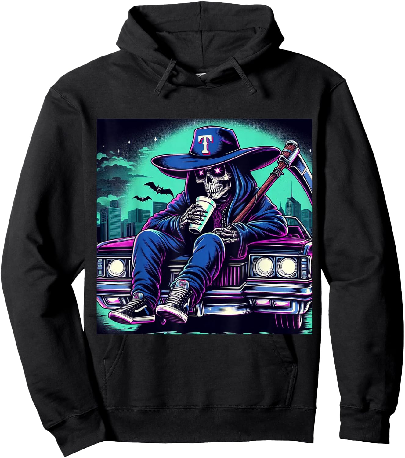 Texas Grim Reaper Hoodie - Hoodie | Black