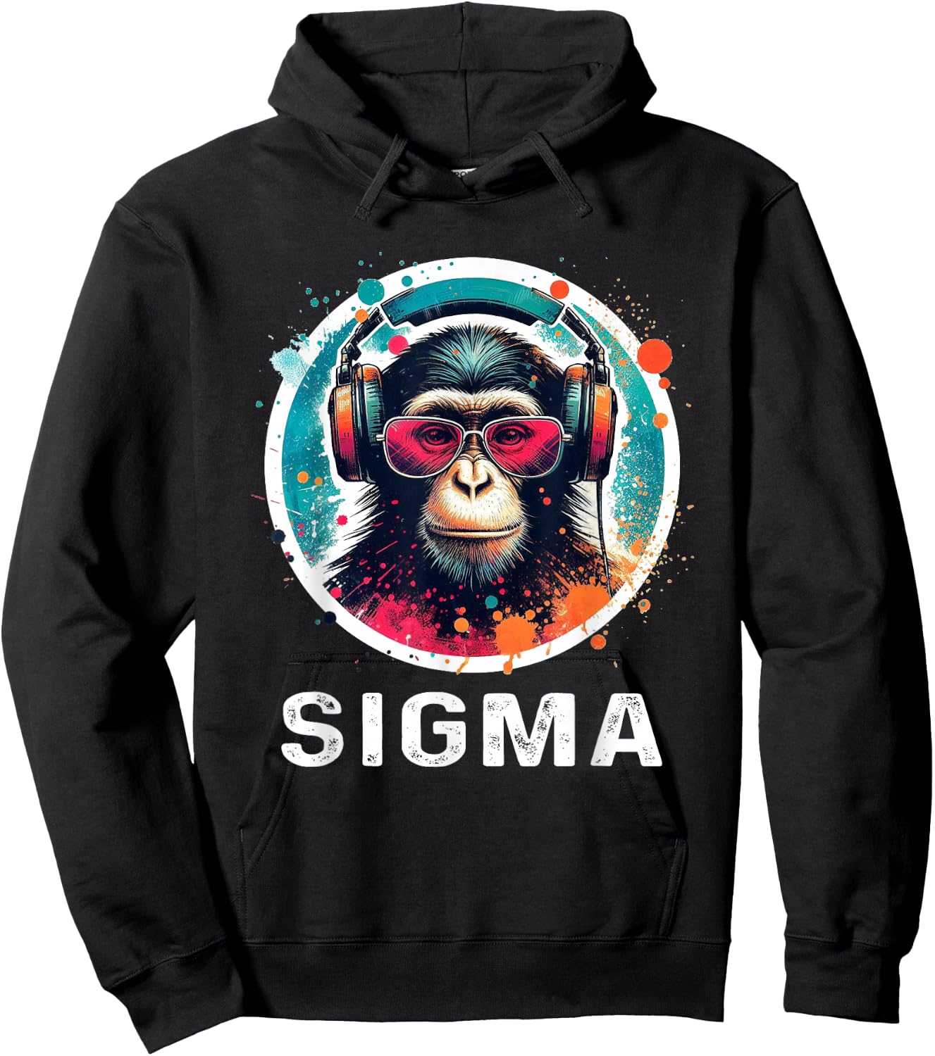 Sigma Meme Shirts Ironic Meme Shirt Funny Sigma Shirt Monkey Hoodie - Hoodie | Black