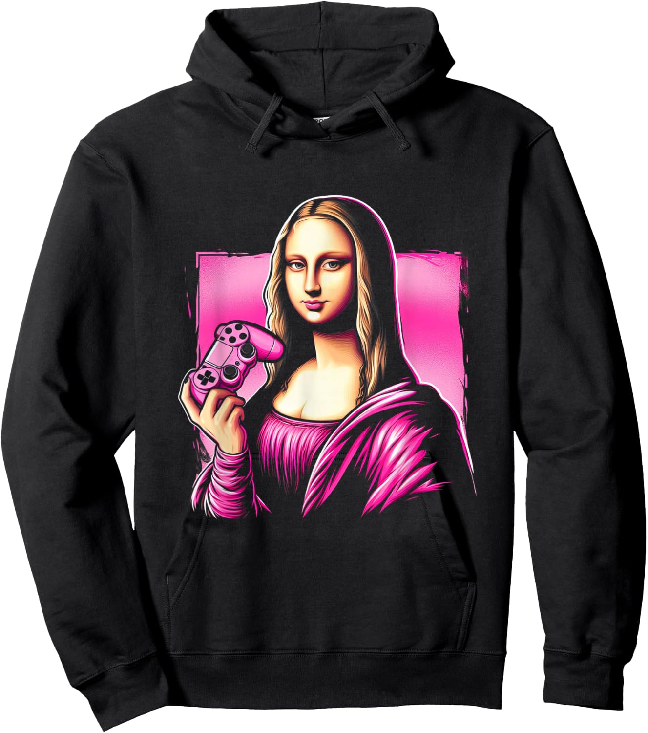 Gamer Girl Mona Lisa Hoodie - Hoodie | Black