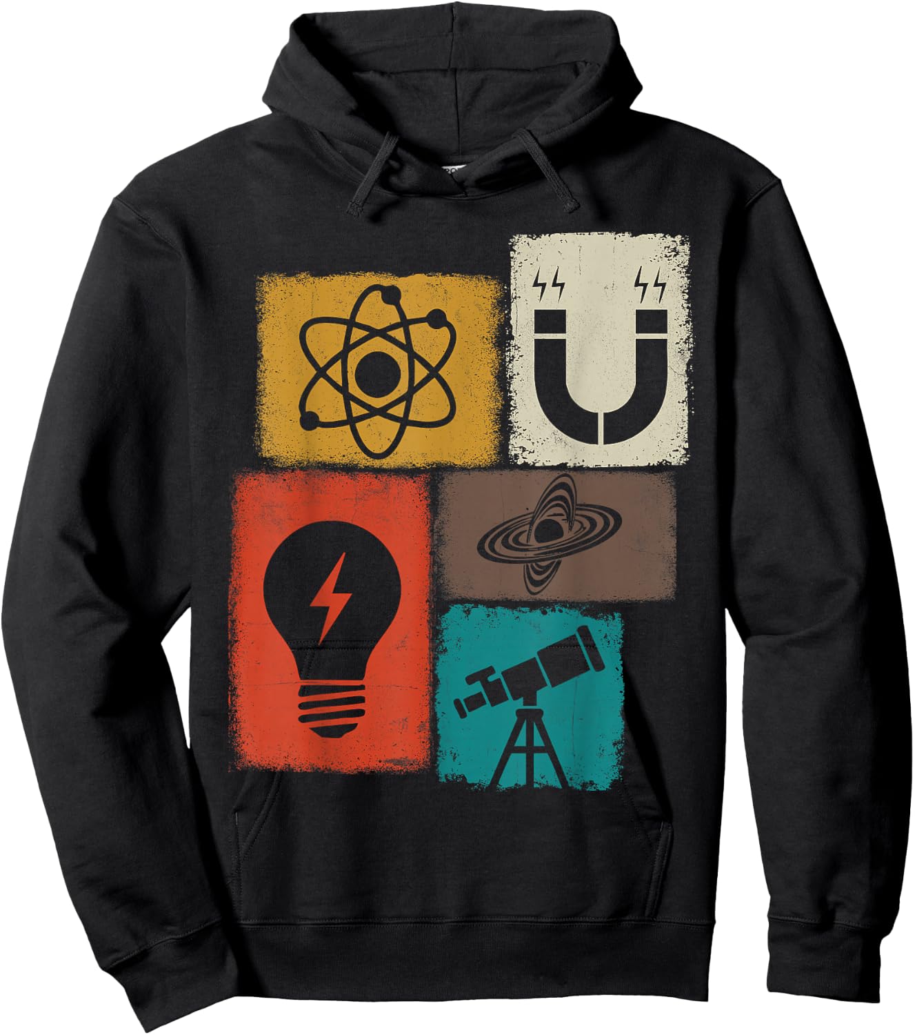 Physicist Vintage Collage Physics Hoodie - Hoodie | Black
