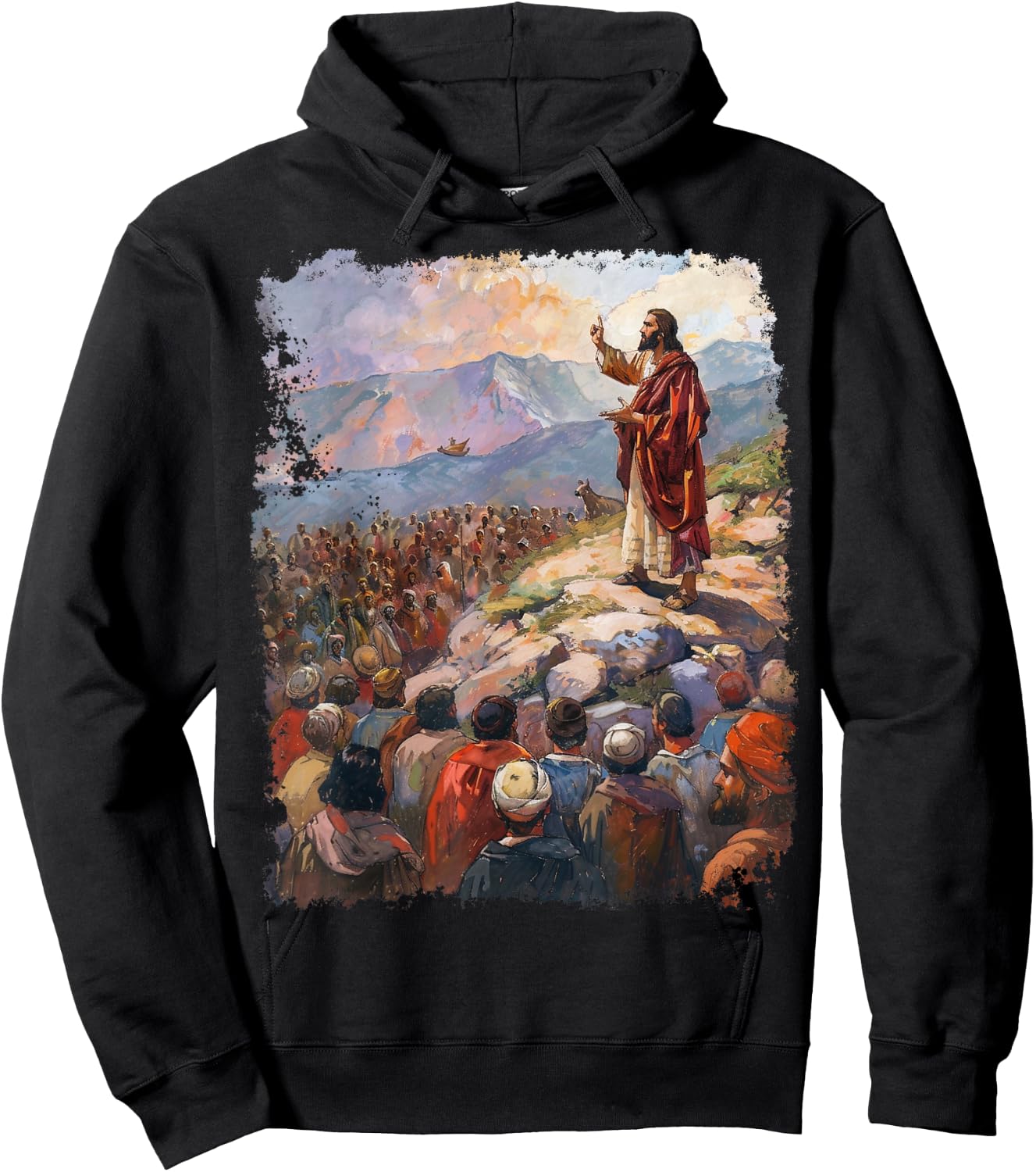Sermon on the Mount Jesus Christ Hoodie - Hoodie | Black