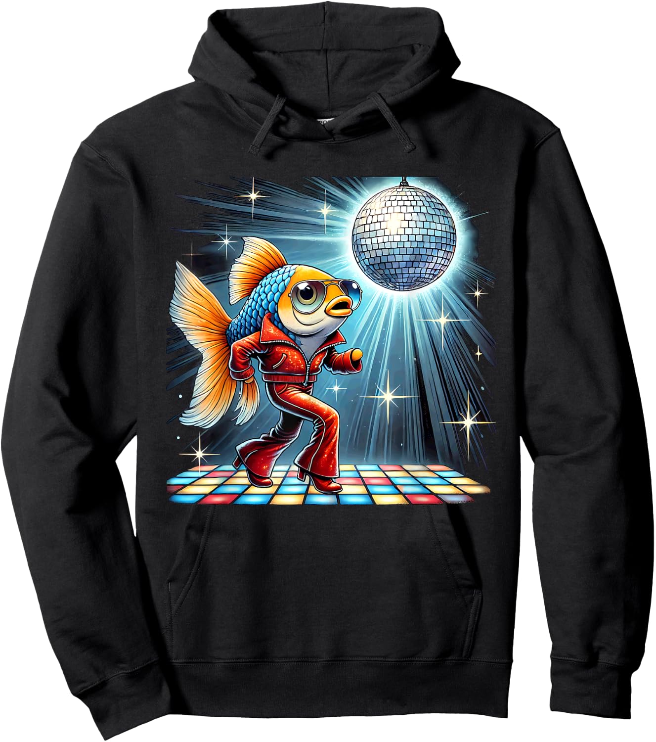 Aesthetic Fish Disco Hoodie - Hoodie | Black