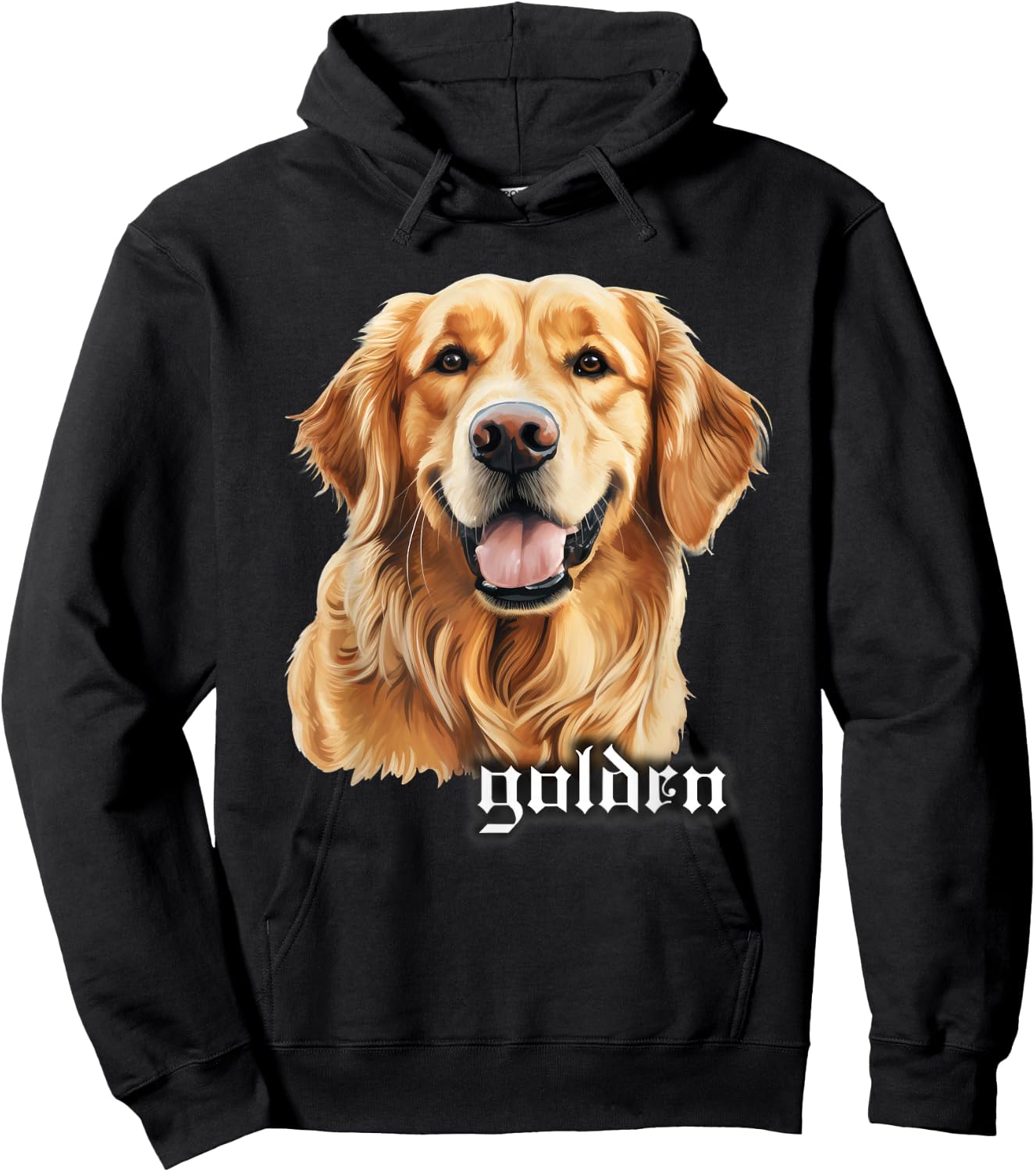 Golden Retriever Portrait Hoodie - Hoodie | Black
