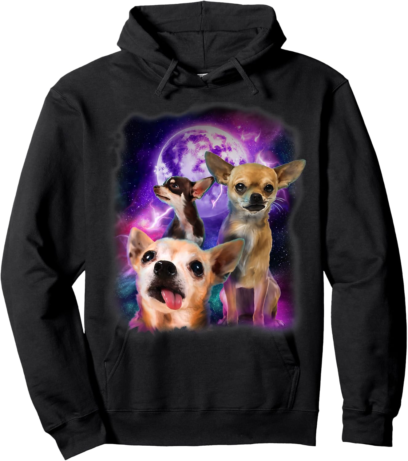 Howling at the Moon Shirt - Chihuahua Shirt - Chihuahua Hoodie - Hoodie | Black