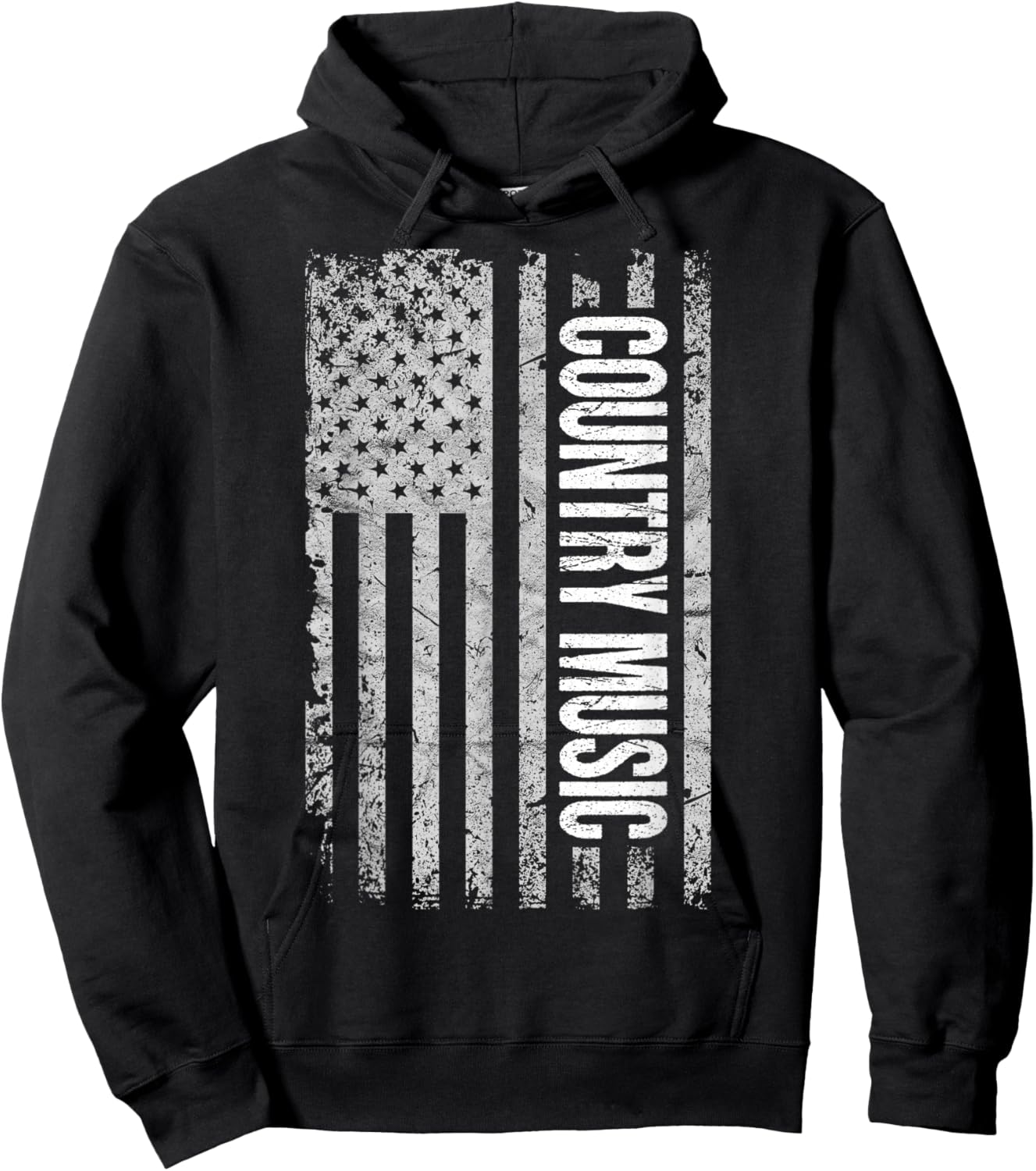 Proud American Flag Country Music Deep South Hoodie - Hoodie | Black