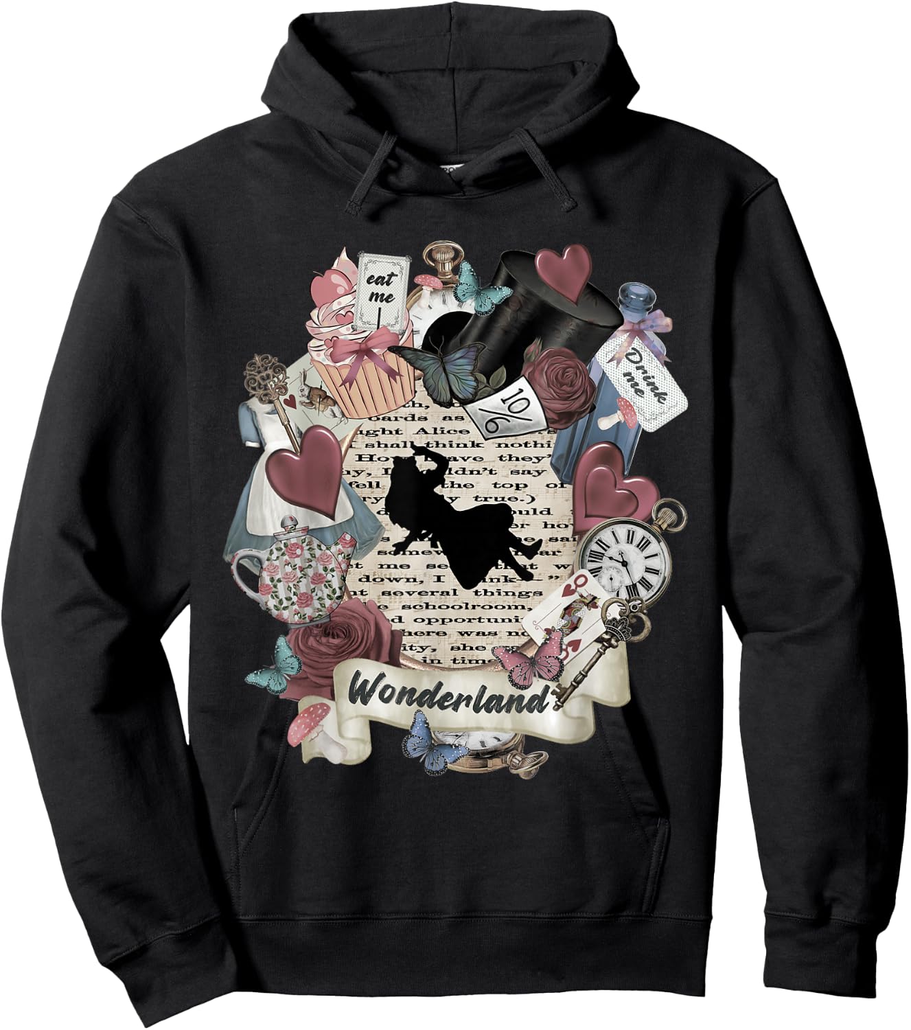 Wonderland Elements Party - Alice in Wonderland Hoodie - Hoodie | Black