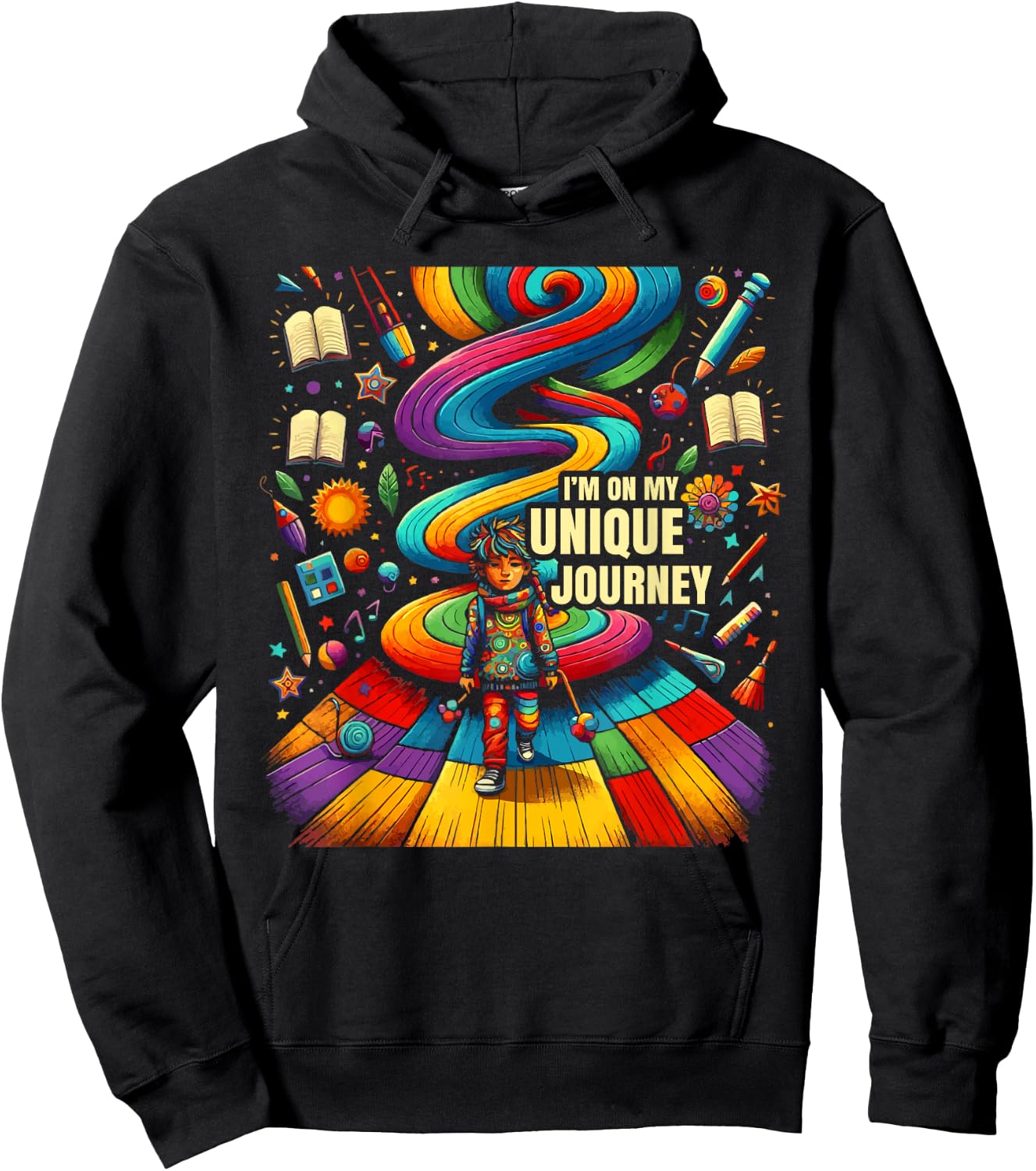 AuDHD Autism ADHD Autistic Spectrum Neurodiversity Hoodie - Hoodie | Black