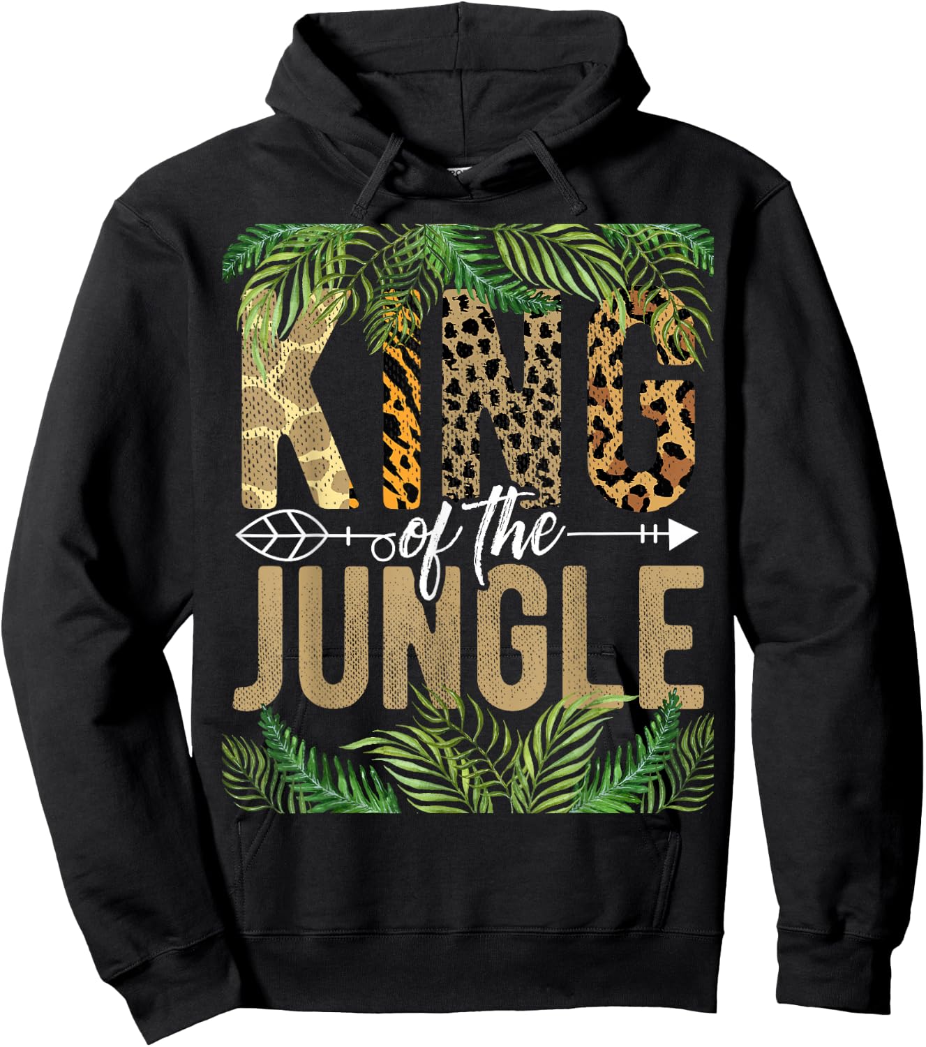 King Of The Jungle Tropical Animal Adventure Vacation Hoodie - Hoodie | Black