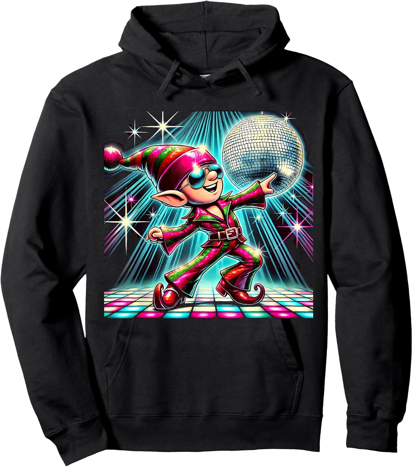 Aesthetic Elf Disco Hoodie - Hoodie | Black