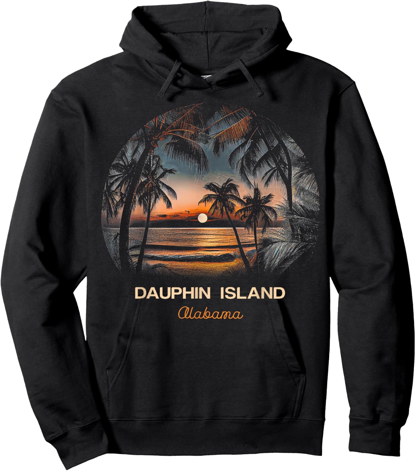 Dauphin Island Alabama Hoodie - Hoodie | Black