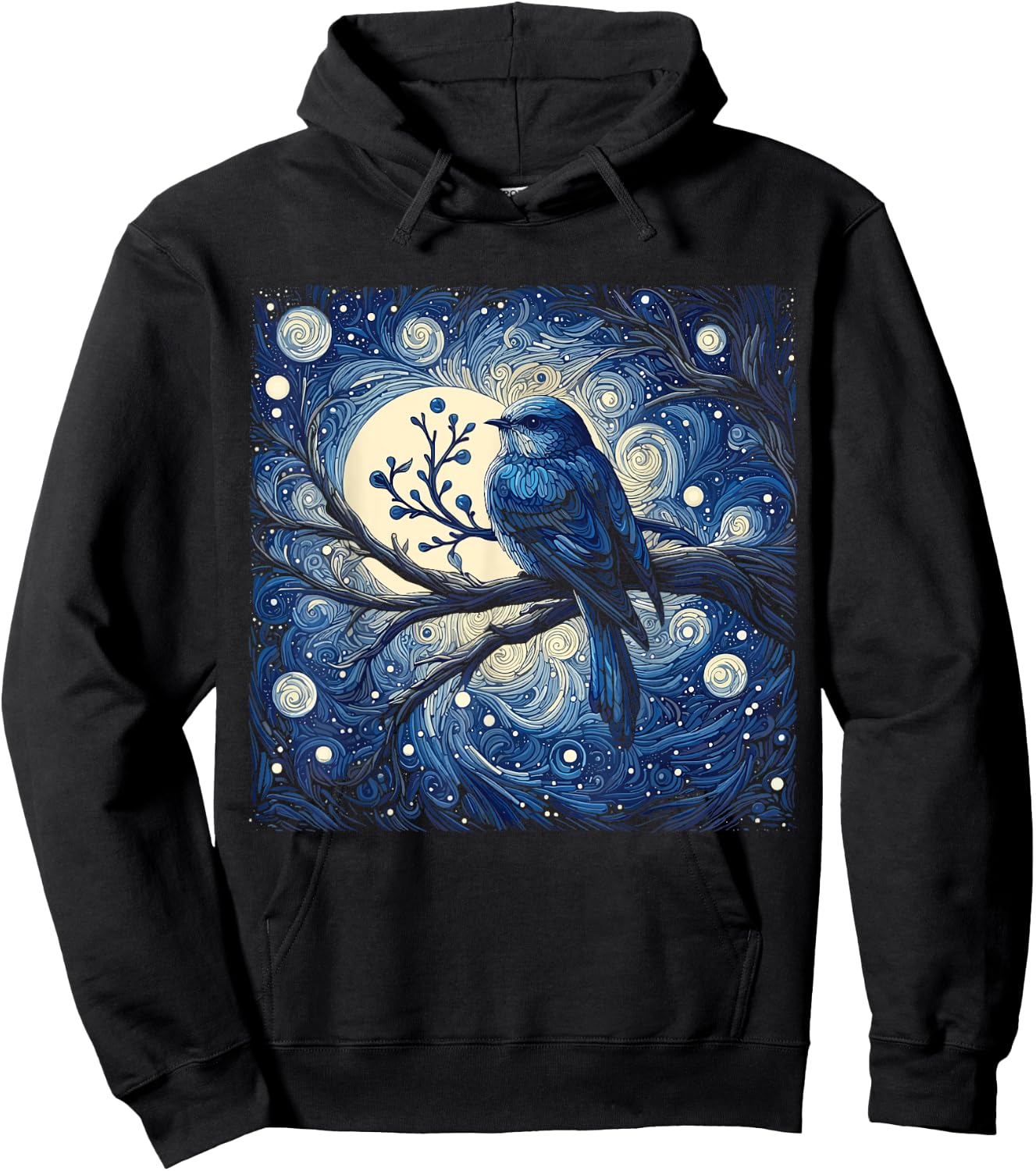 Patience Bluebird of Happiness Blue Bird Eastern Bluebird Hoodie - Hoodie | Black