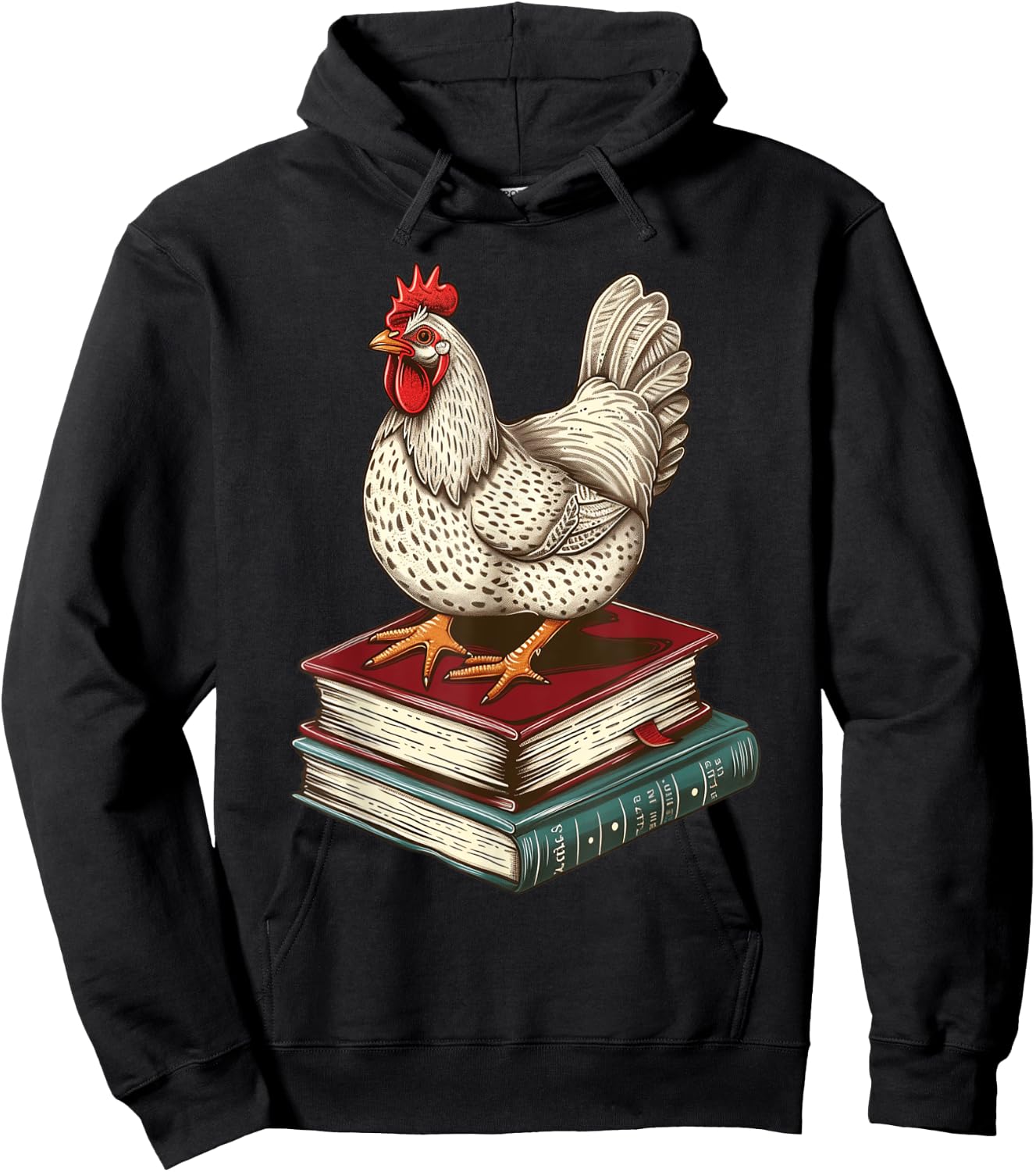 Chicken Books Back To School First Day Of School Boys Girls Hoodie - Hoodie | Black