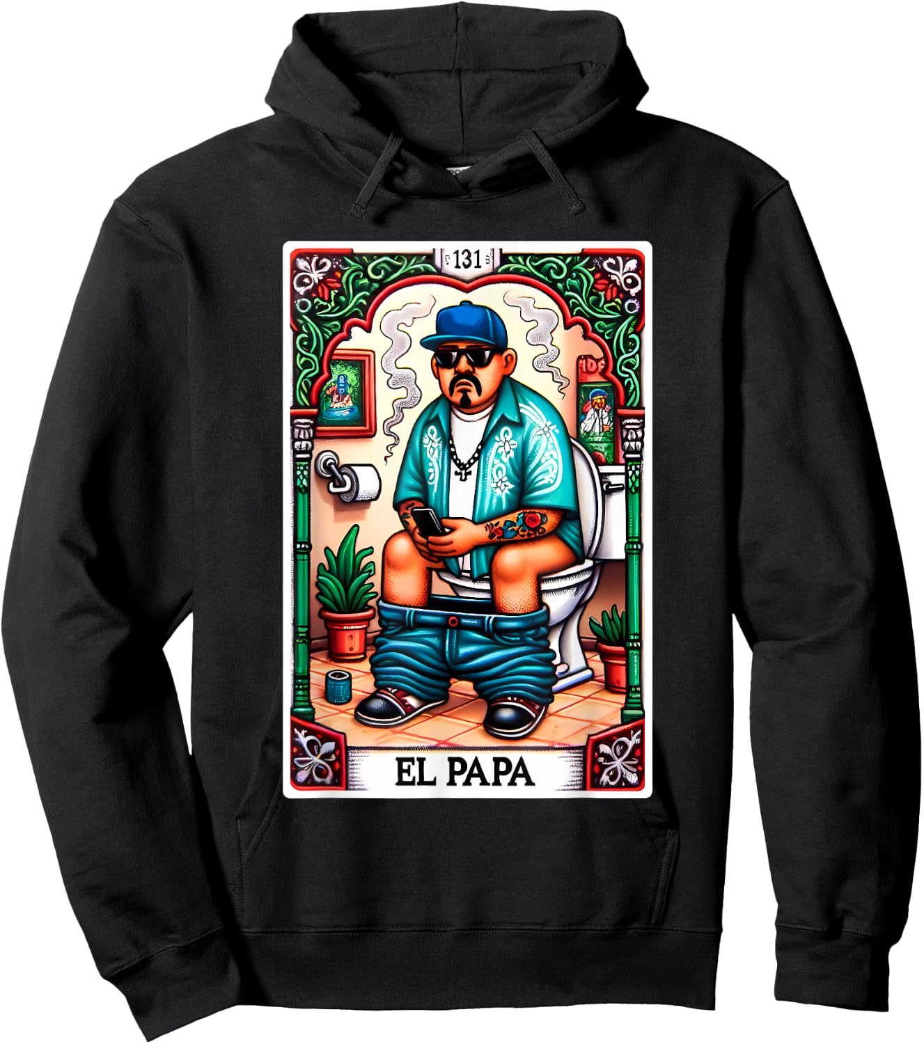El Papa Latino Tarot Card Spanish Doing Dad Shit Fathers Day Hoodie - Hoodie | Black