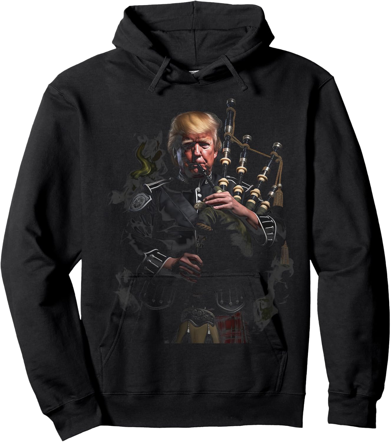 Scottisch Bagpipe Trump Bagpiper Scottland Bagpiping Trump Hoodie - Hoodie | Black