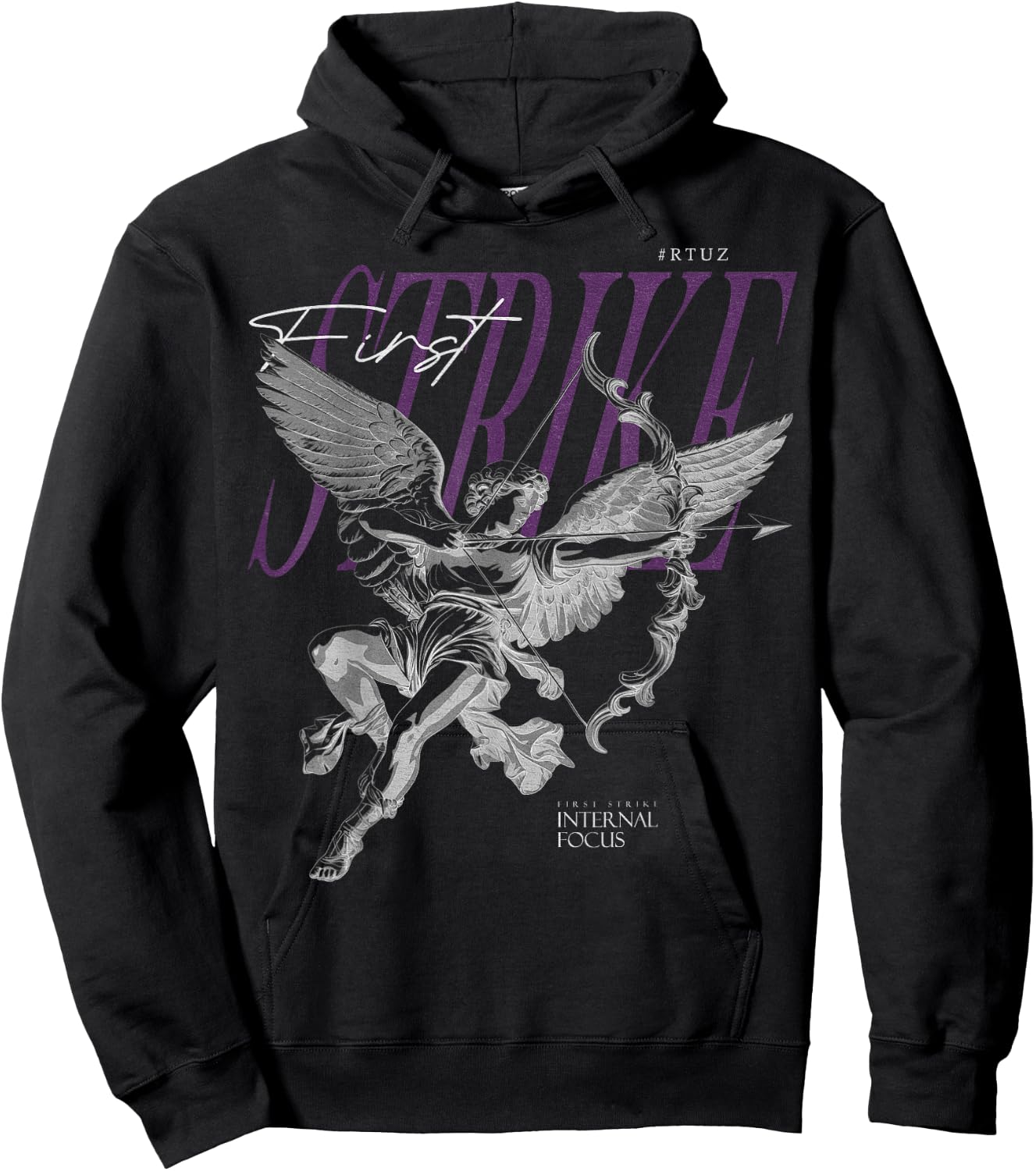 Aesthetic Clothes Vintage Streetwear Fashion Women Men Angel Hoodie - Hoodie | Black