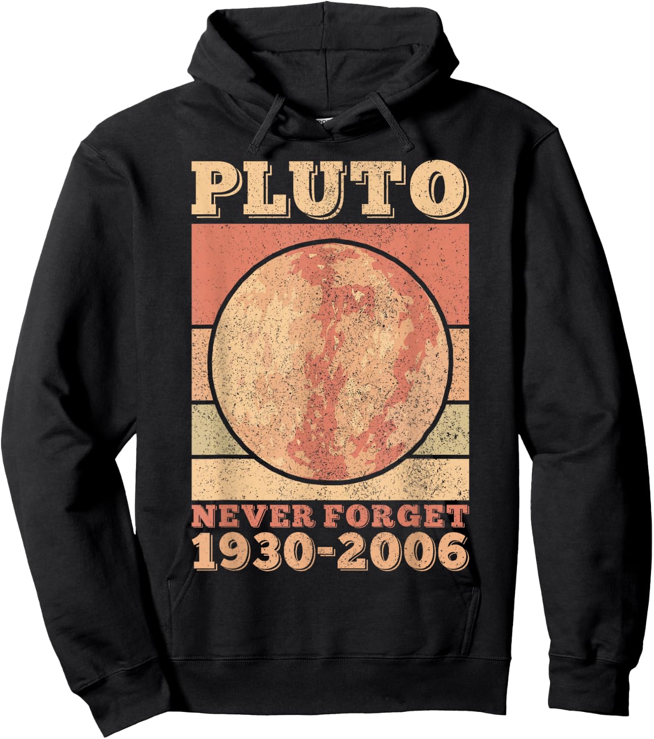 Pluto Never Forget Space Science Astronomy Men Women Funny Hoodie - Hoodie | Black