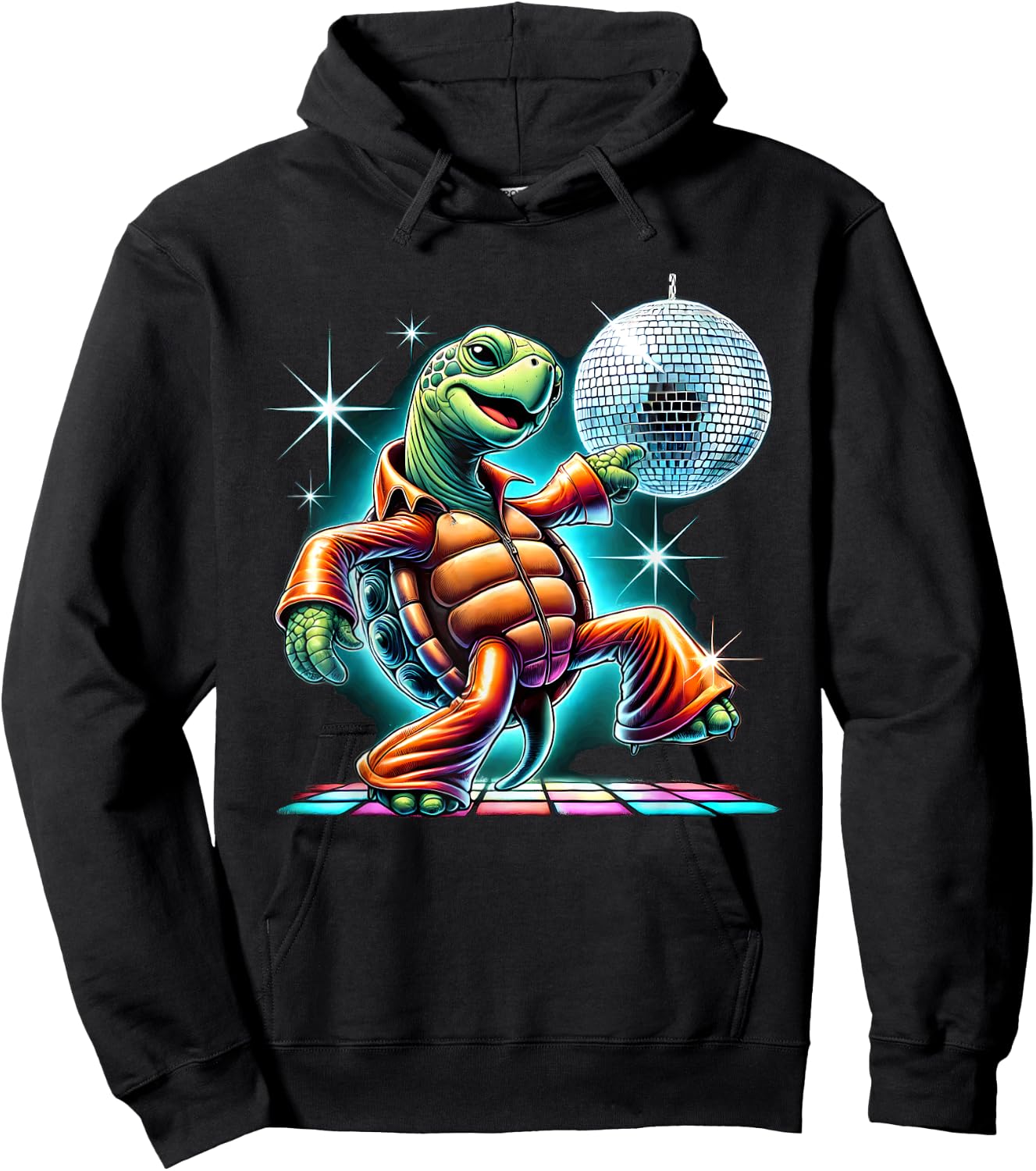 Aesthetic Turtle Disco Hoodie - Hoodie | Black