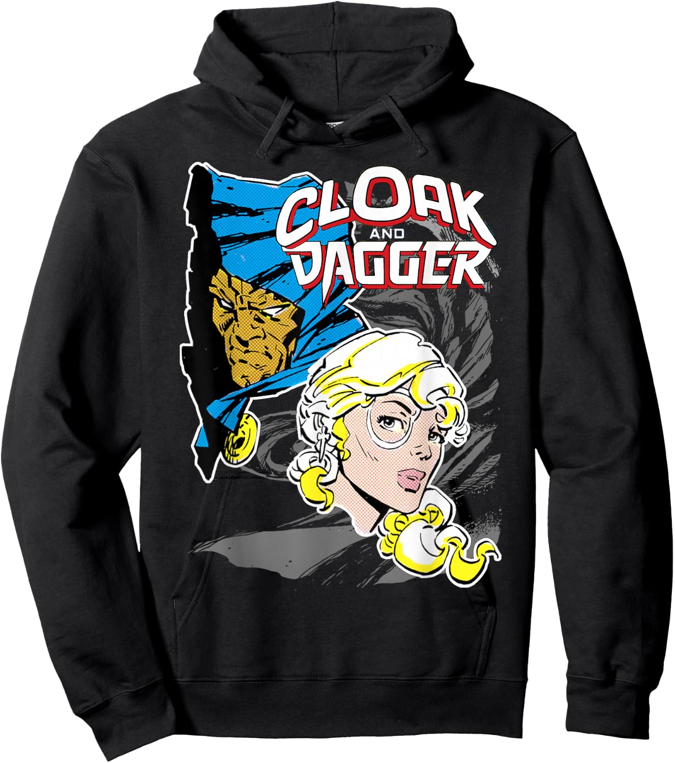 Marvel Cloak & Dagger Heads Vintage Graphic Hoodie - Hoodie | Black