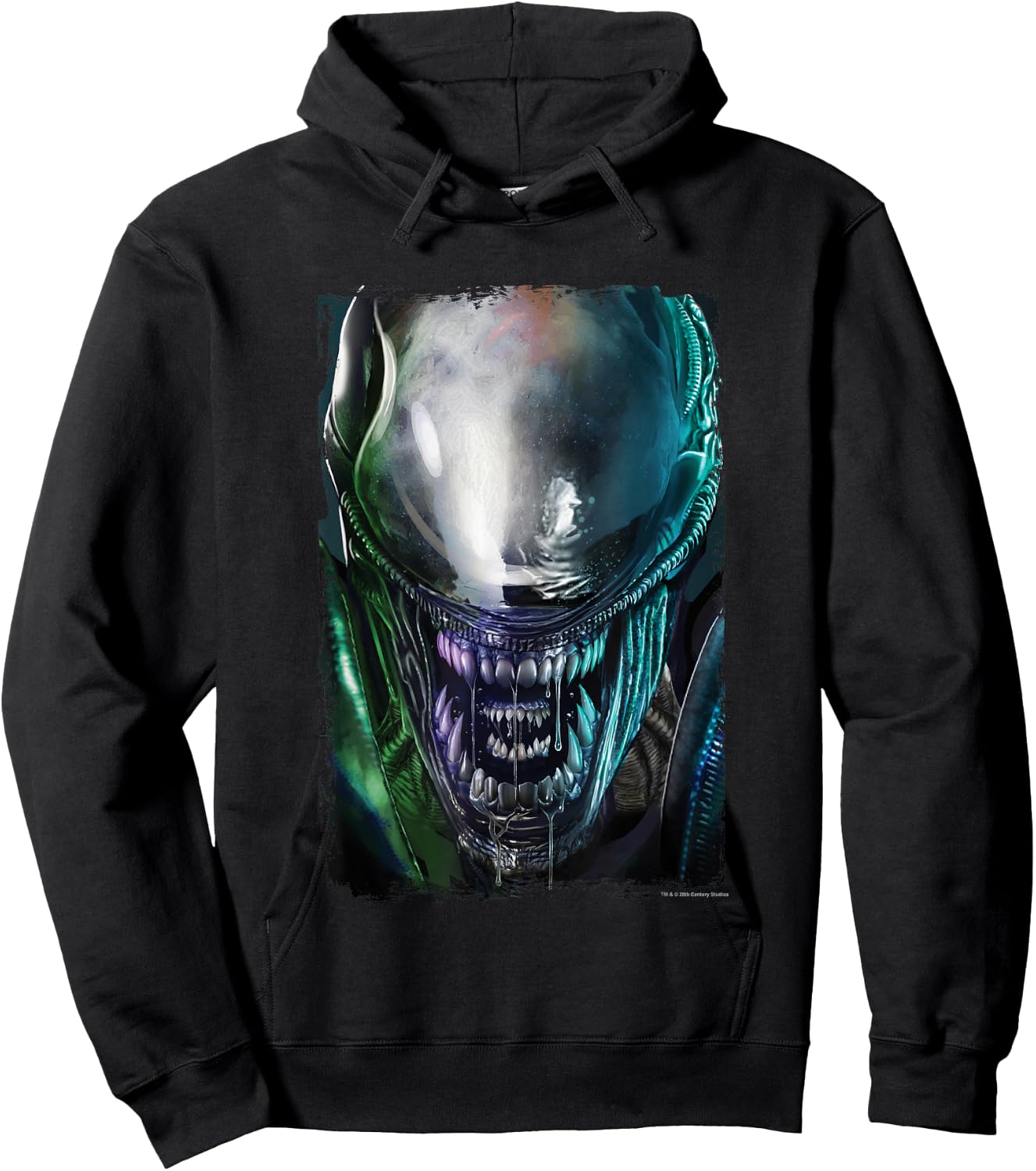 Aliens Epic Dangerous Xenomorph Face Close Up Big Portrait Hoodie - Hoodie | Black