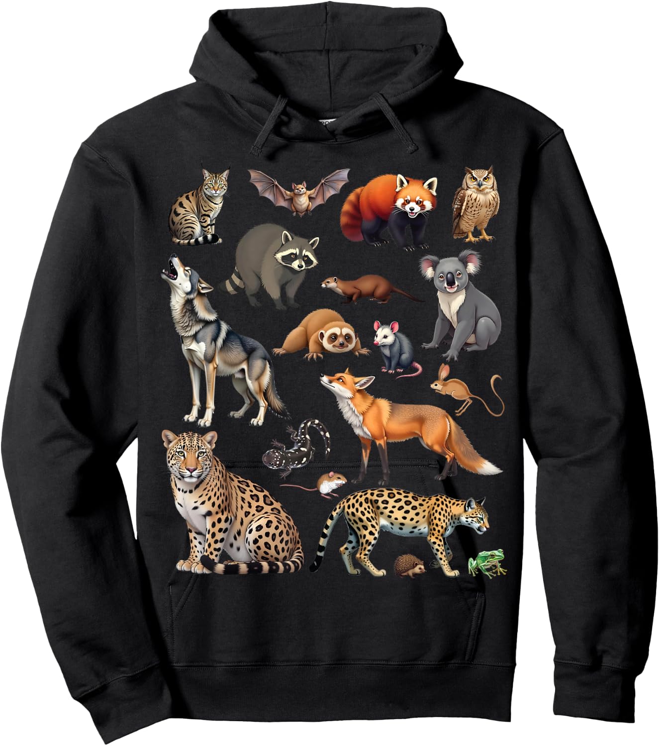 Nocturnal Animals Educational Wildlife Science Nature Lover Hoodie - Hoodie | Black